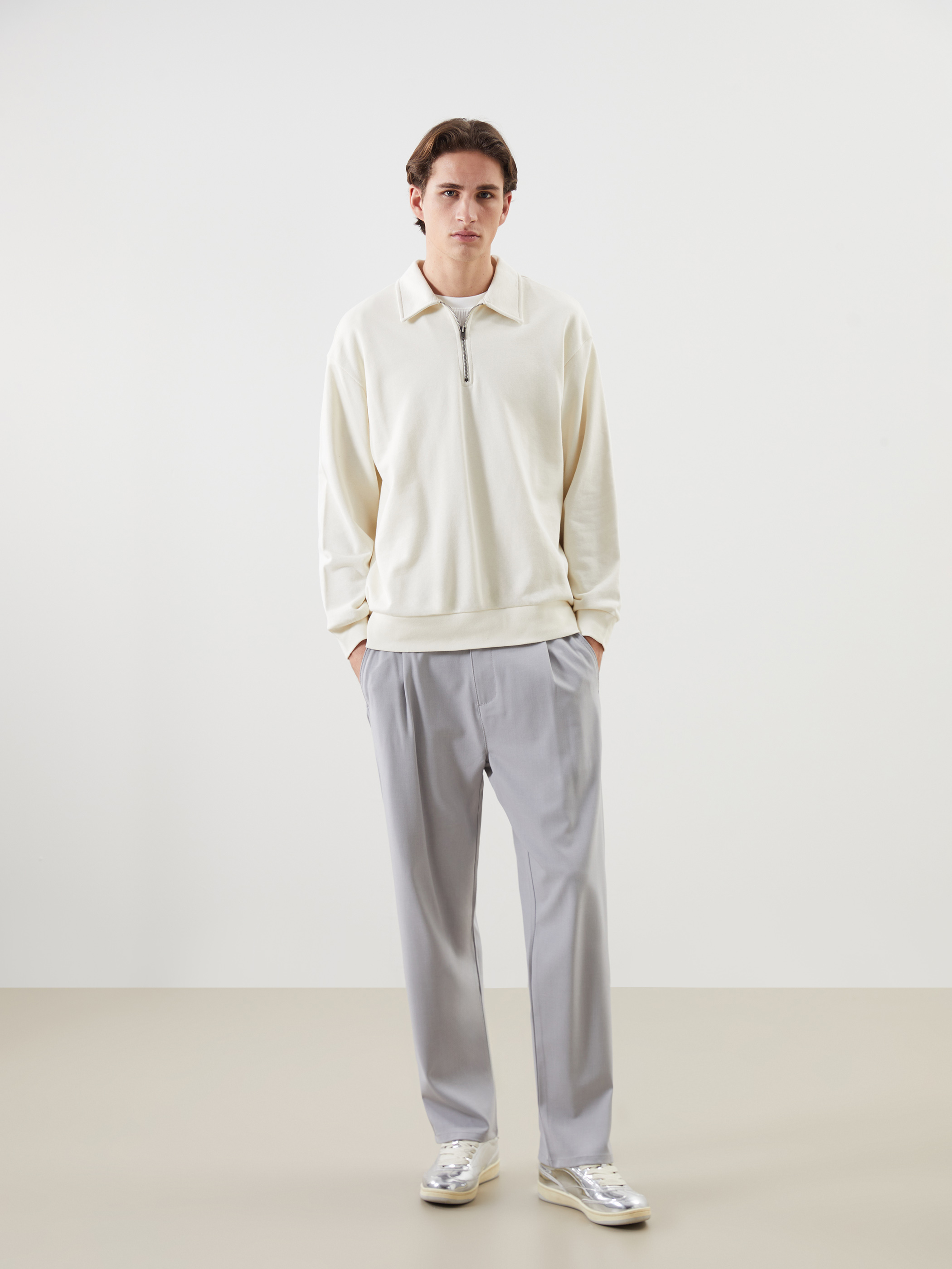 XSIDE Polo Yaka Uzun Kollu Erkek Sweatshirt görsel 2