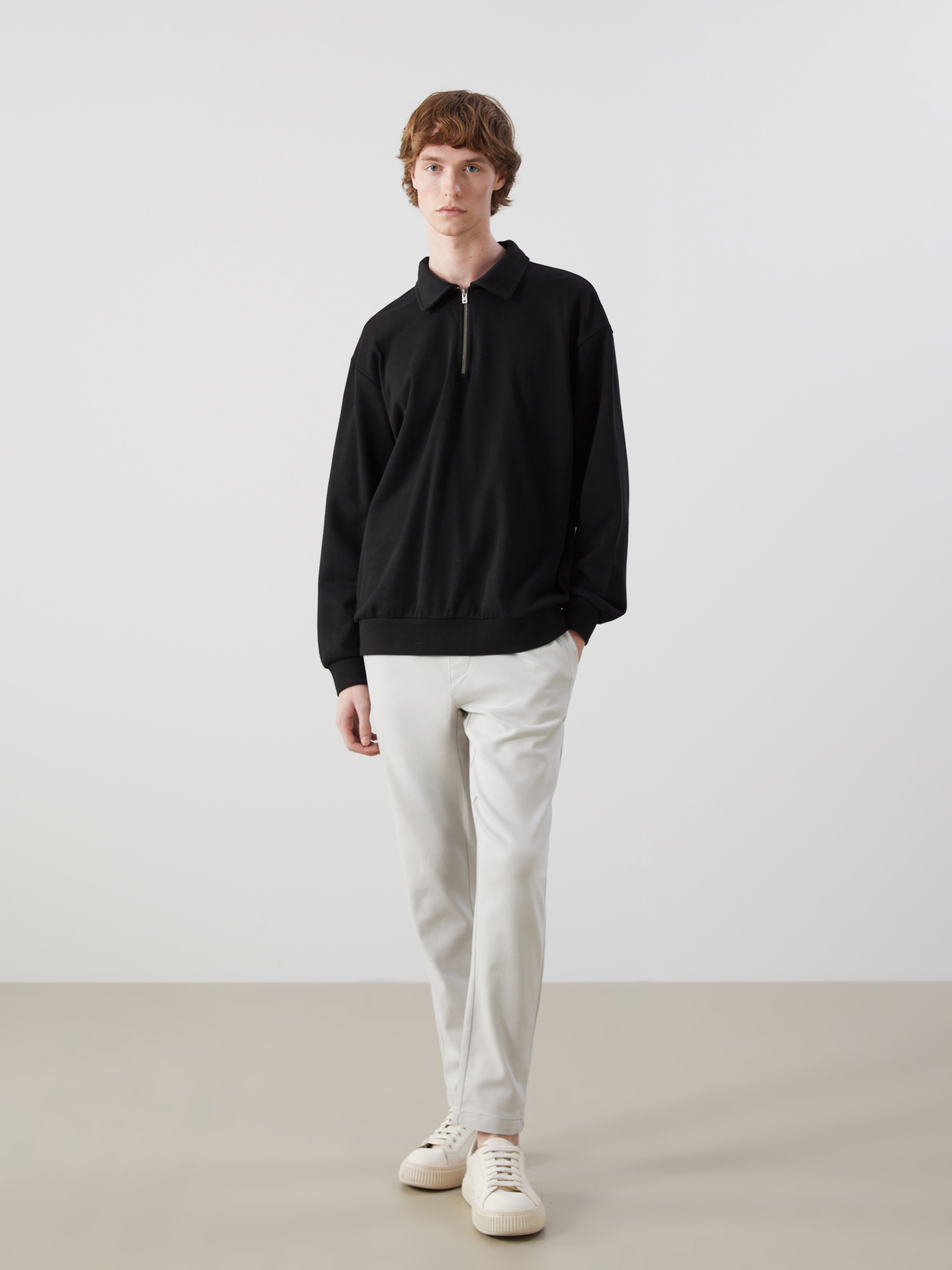 XSIDE Polo Yaka Uzun Kollu Erkek Sweatshirt görsel 2