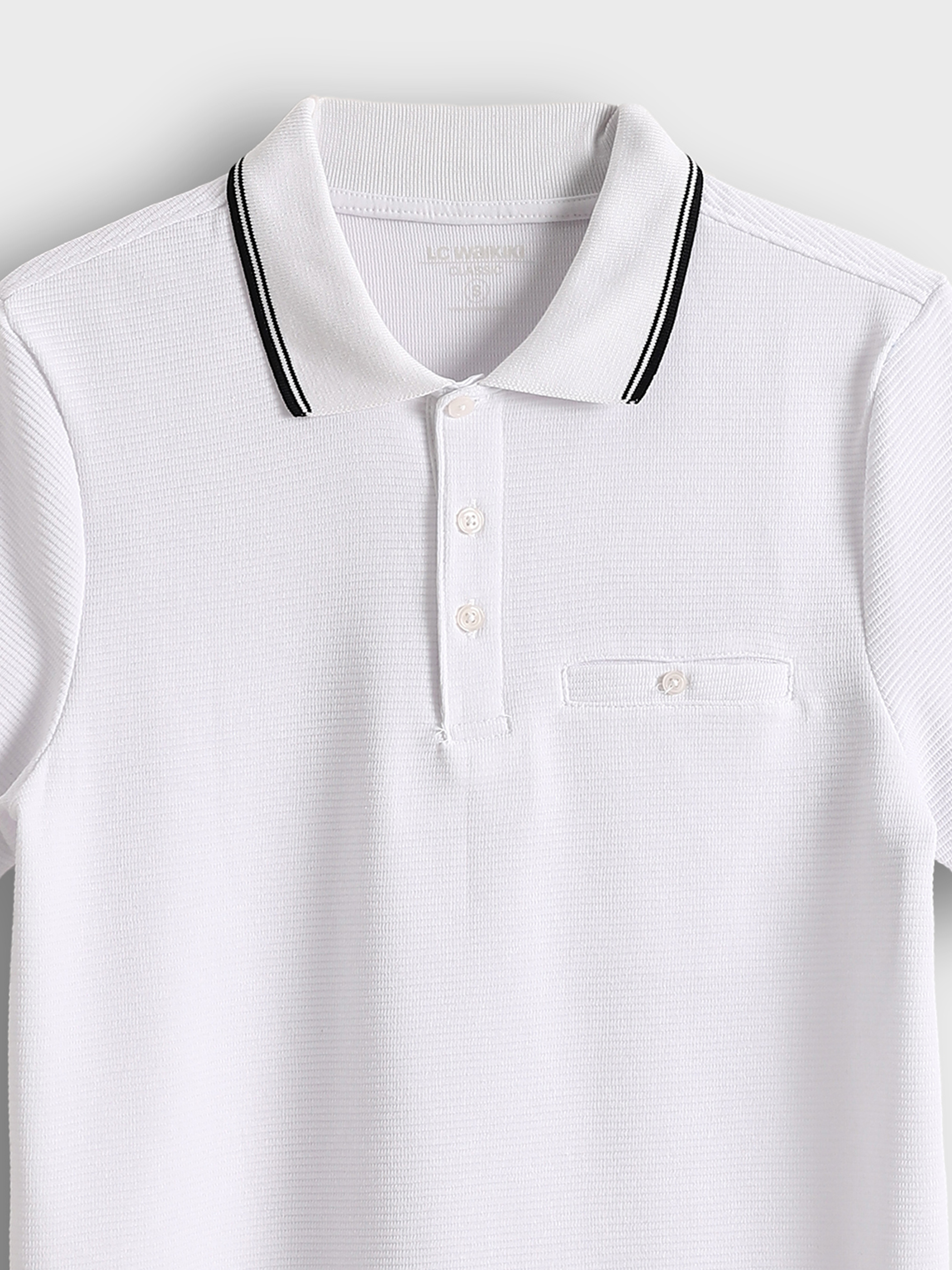 LCWAIKIKI Classic Polo Yaka Kısa Kollu Erkek Dokulu Tişört görsel 7