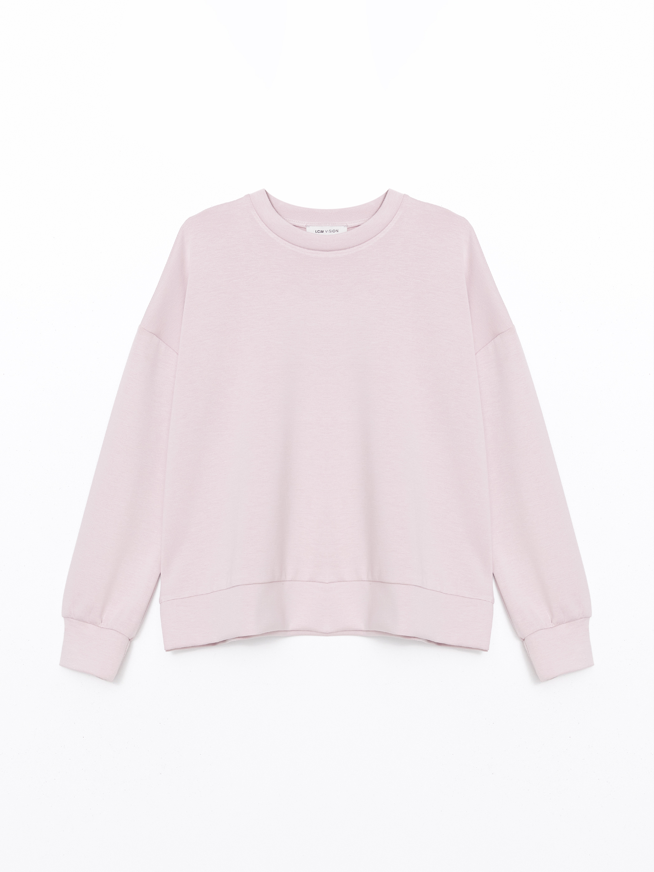 LCW Vision Bisiklet Yaka Oversize Kadın Sweatshirt görsel 5