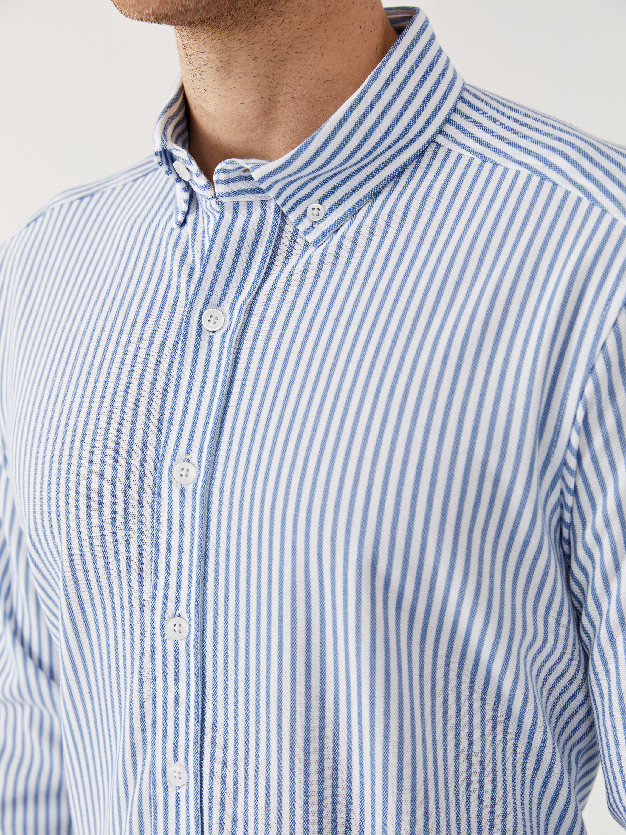 SOUTHBLUE Slim Fit Uzun Kollu Çizgili Erkek Gömlek görsel 6