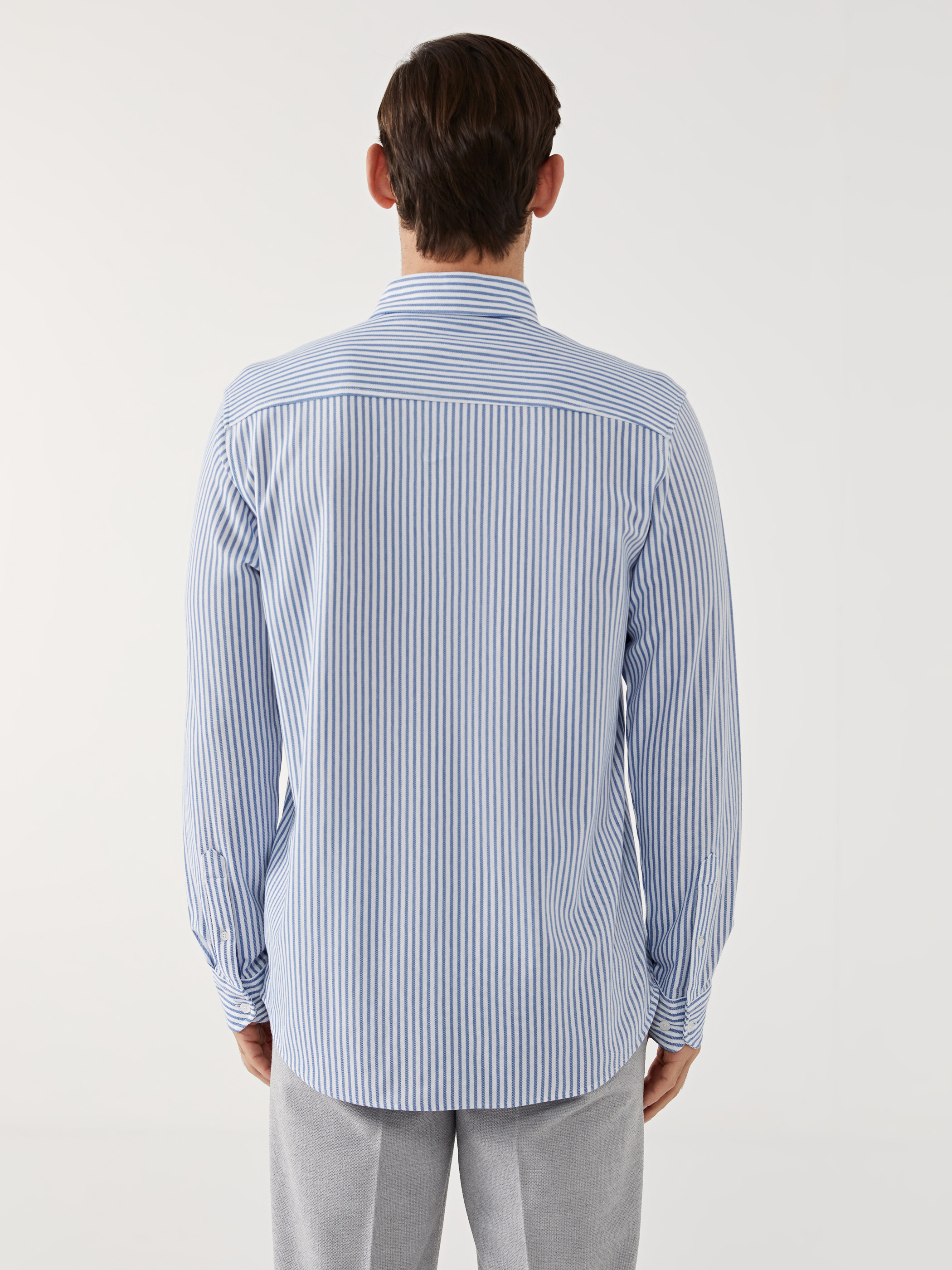 SOUTHBLUE Slim Fit Uzun Kollu Çizgili Erkek Gömlek görsel 8
