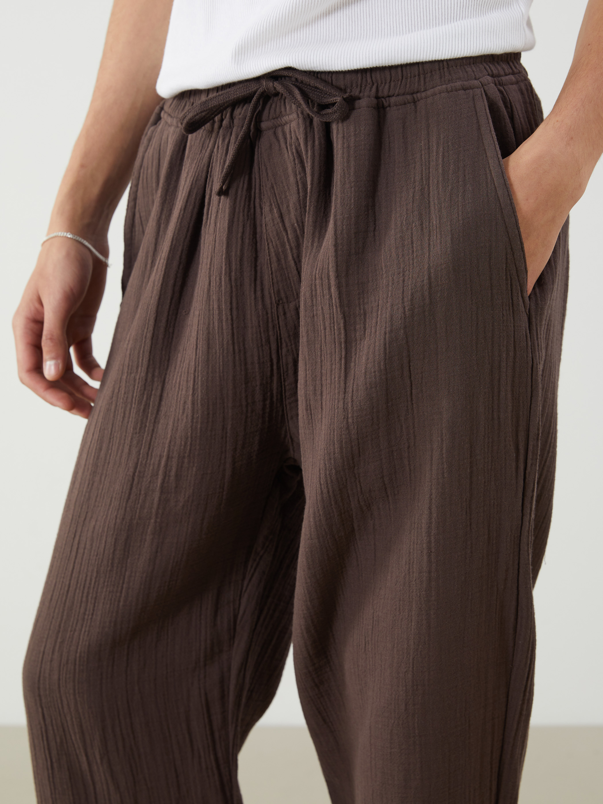 XSIDE Rahat Kalıp Müslin Erkek Pantolon görsel 3
