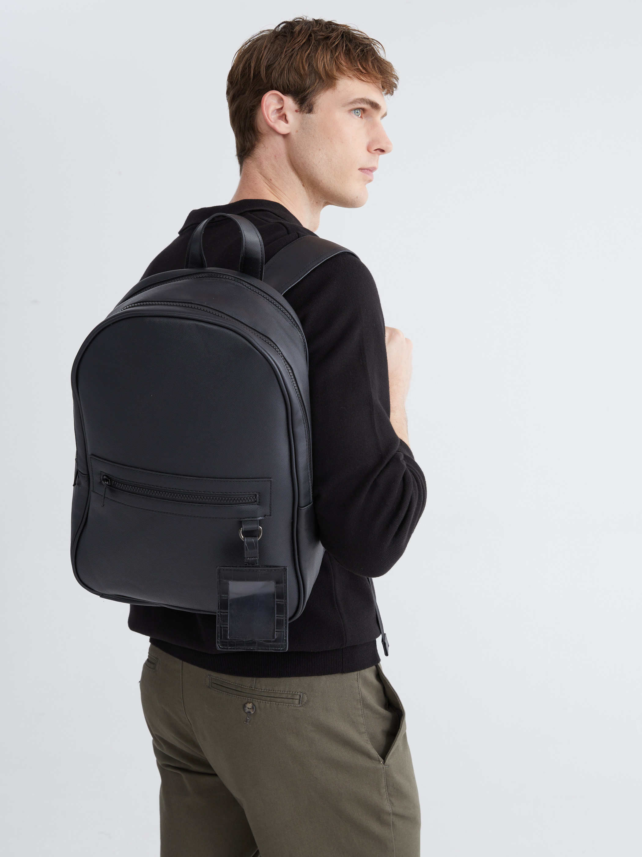 LCW ACCESSORIES Deri Görünümlü Erkek Sırt Çantası görsel 2