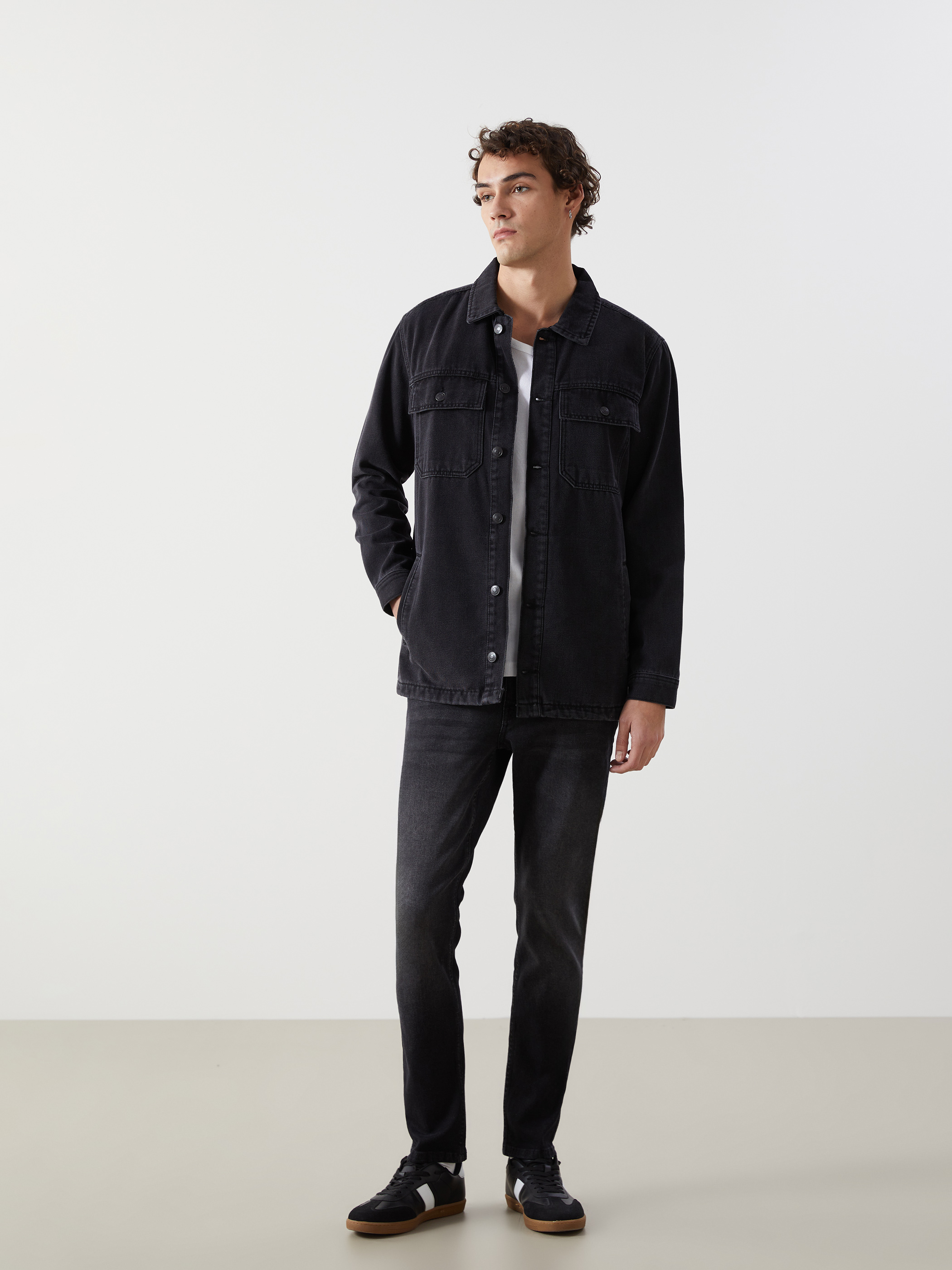 LCW Jeans Standart Kalıp Erkek Jean Ceket görsel 2
