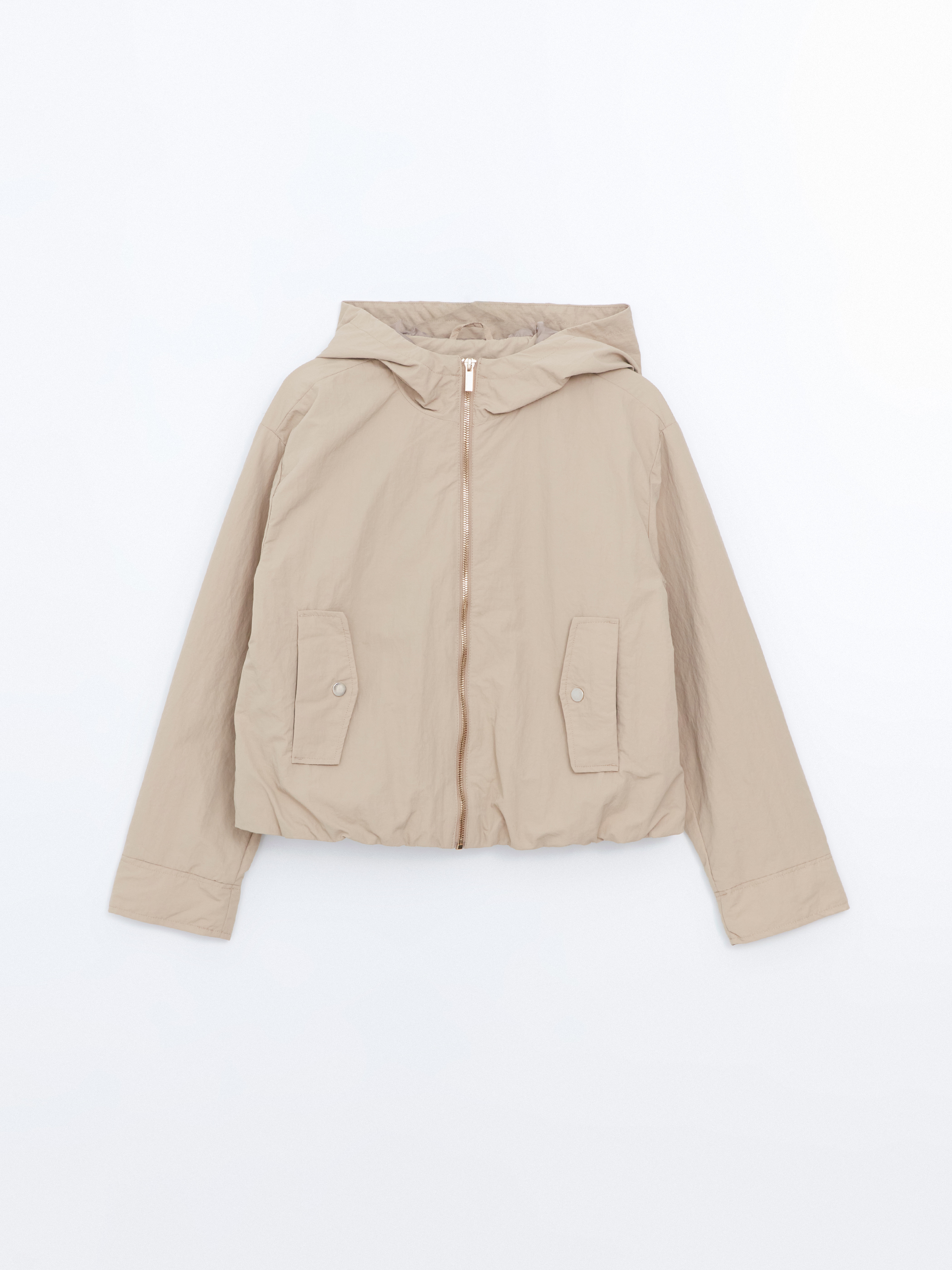 XSIDE Kapüşonlu Düz Oversize Kadın Trençkot görsel 6