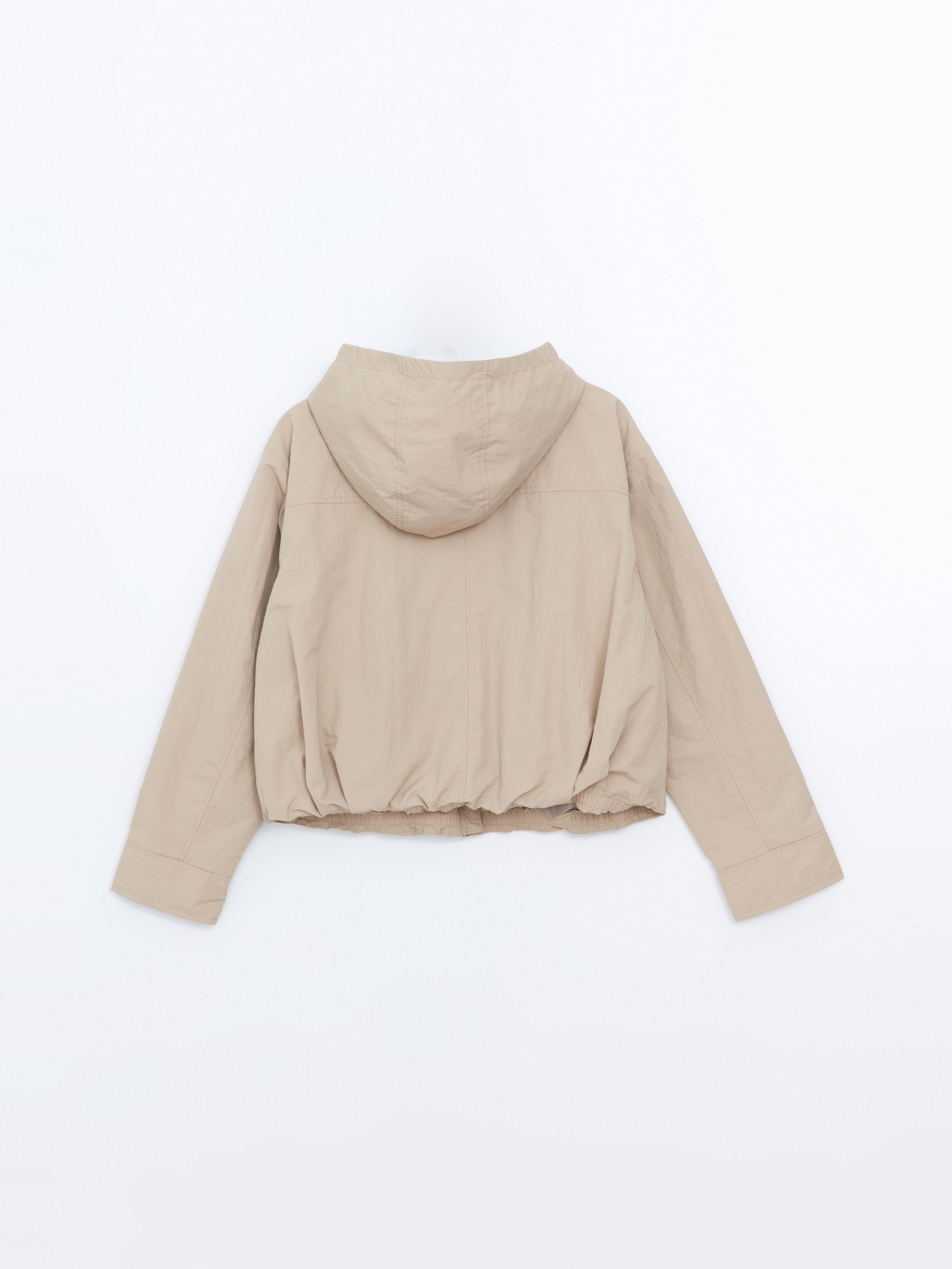 XSIDE Kapüşonlu Düz Oversize Kadın Trençkot görsel 8