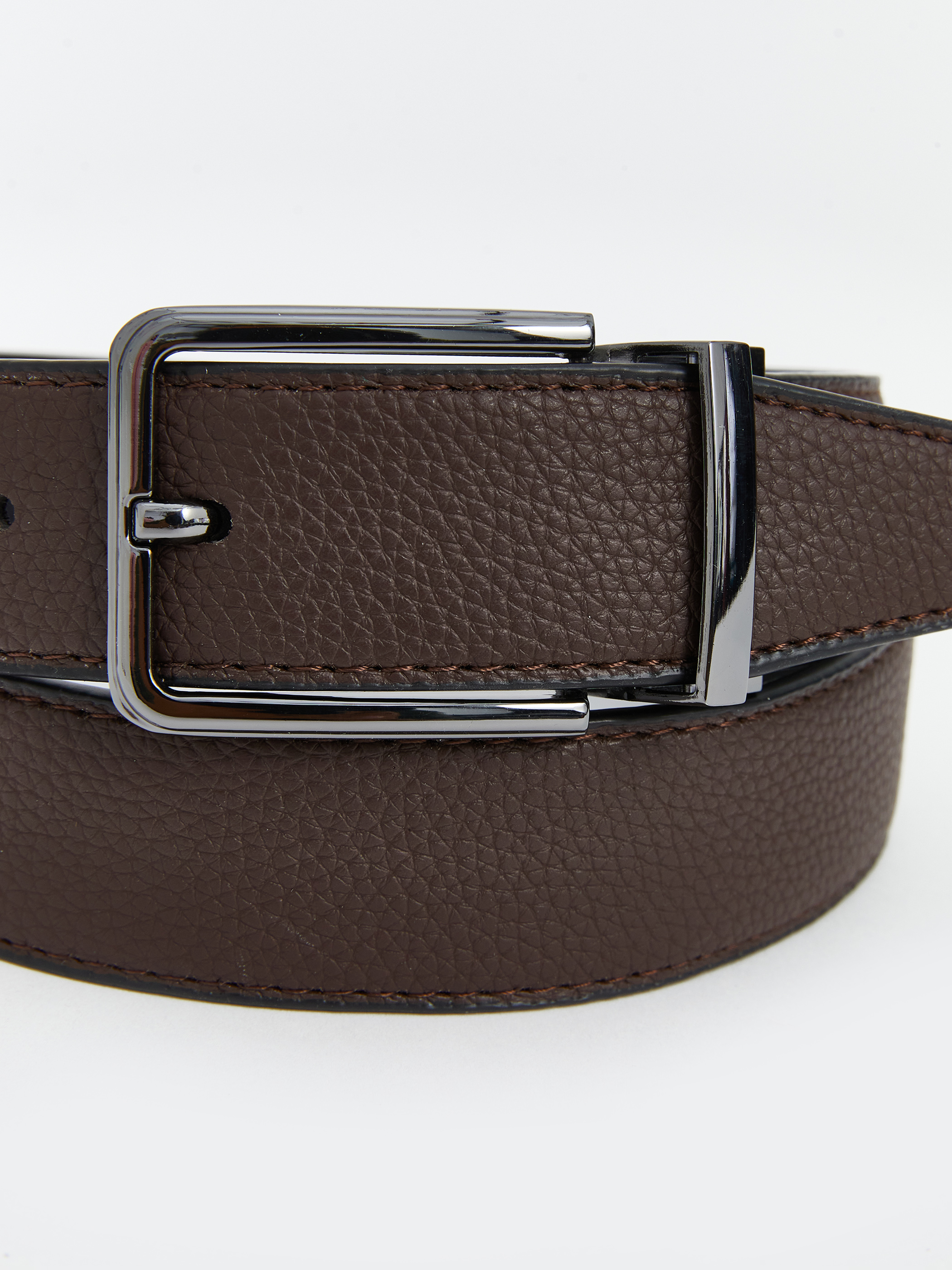 LCW ACCESSORIES Çift Yönlü Deri Görünümlü Erkek Kemer görsel 5