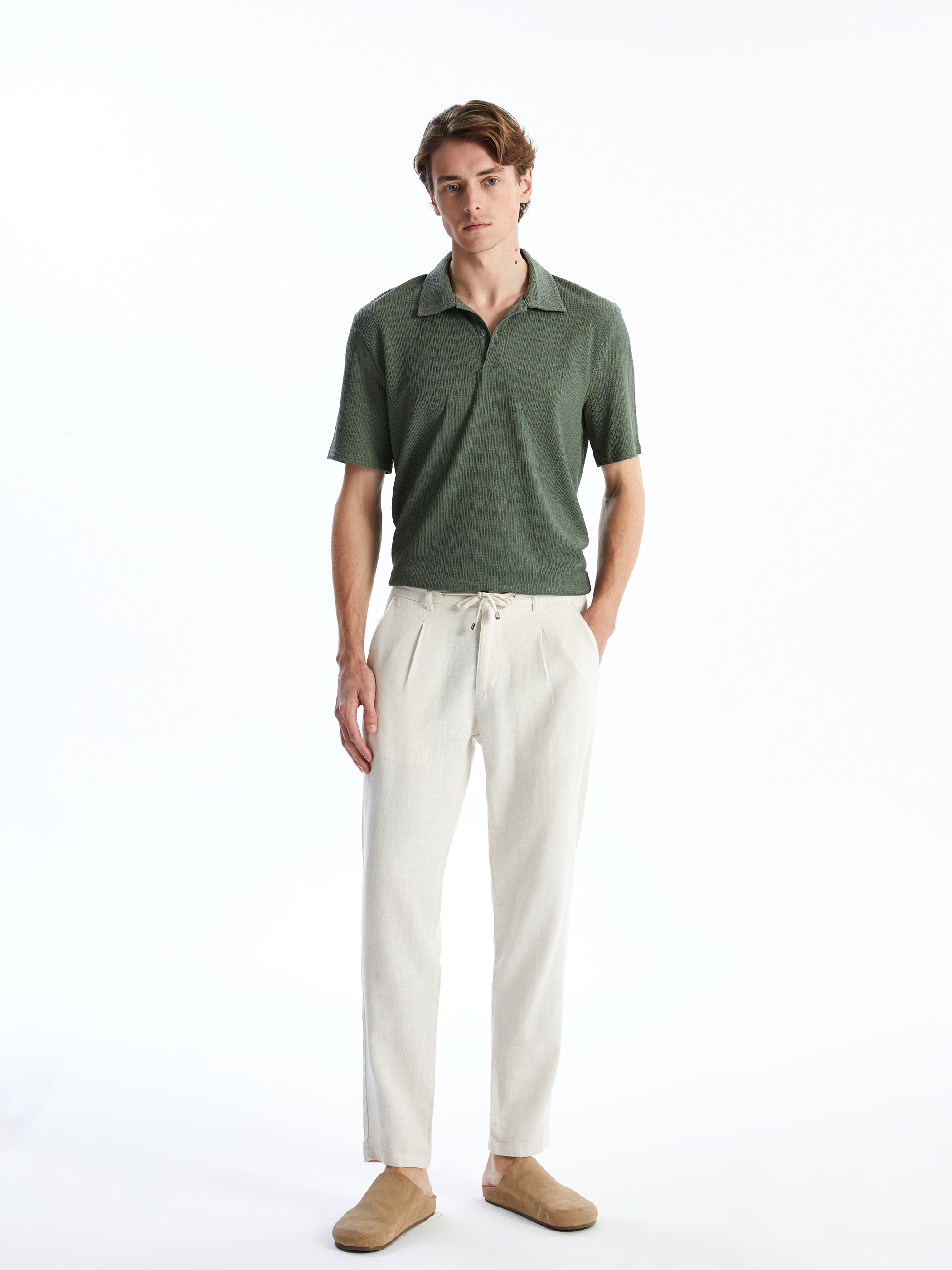 LCW Vision Slim Fit Keten Karışımlı Erkek Pantolon