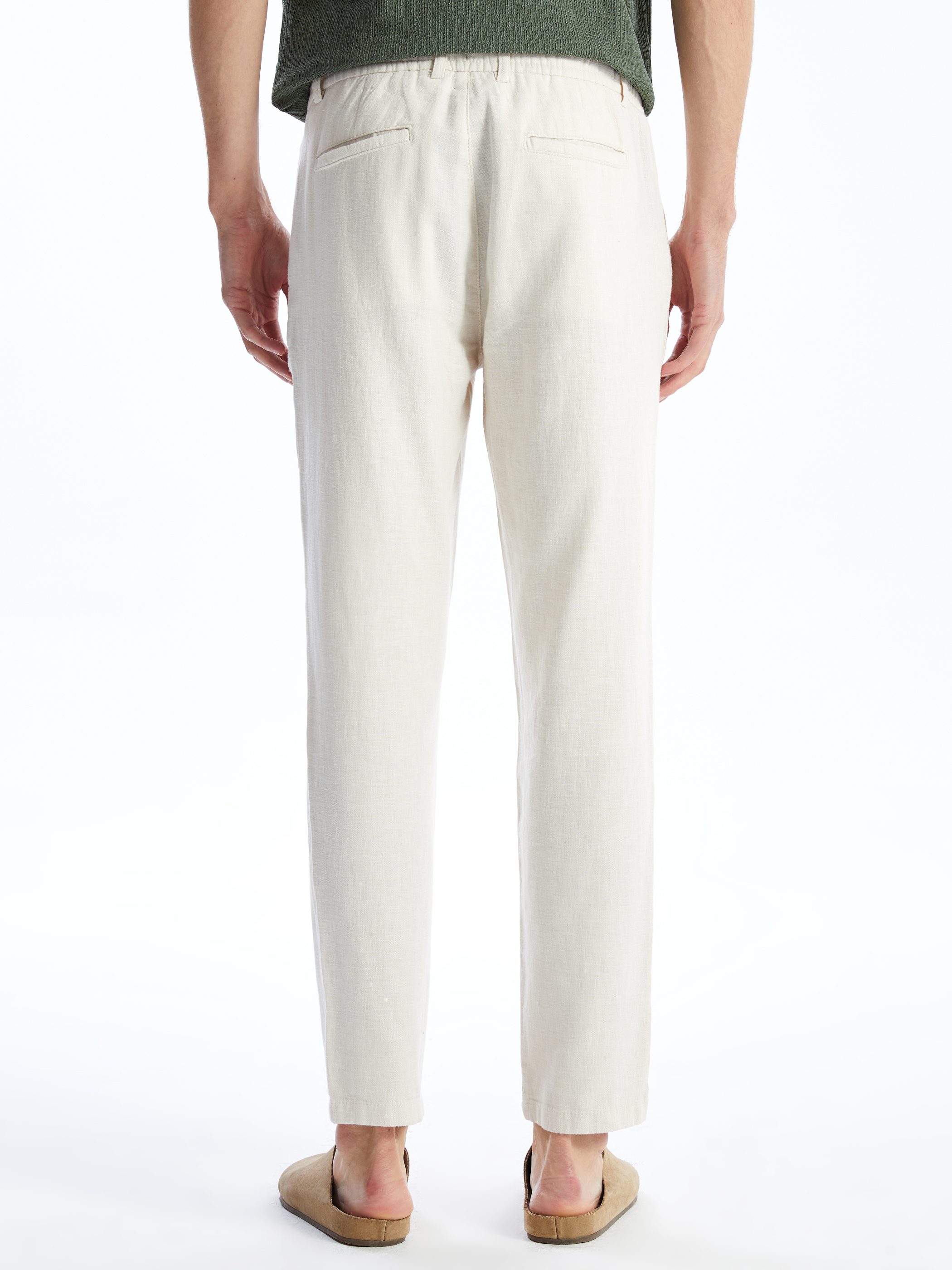 LCW Vision Slim Fit Keten Karışımlı Erkek Pantolon görsel 4