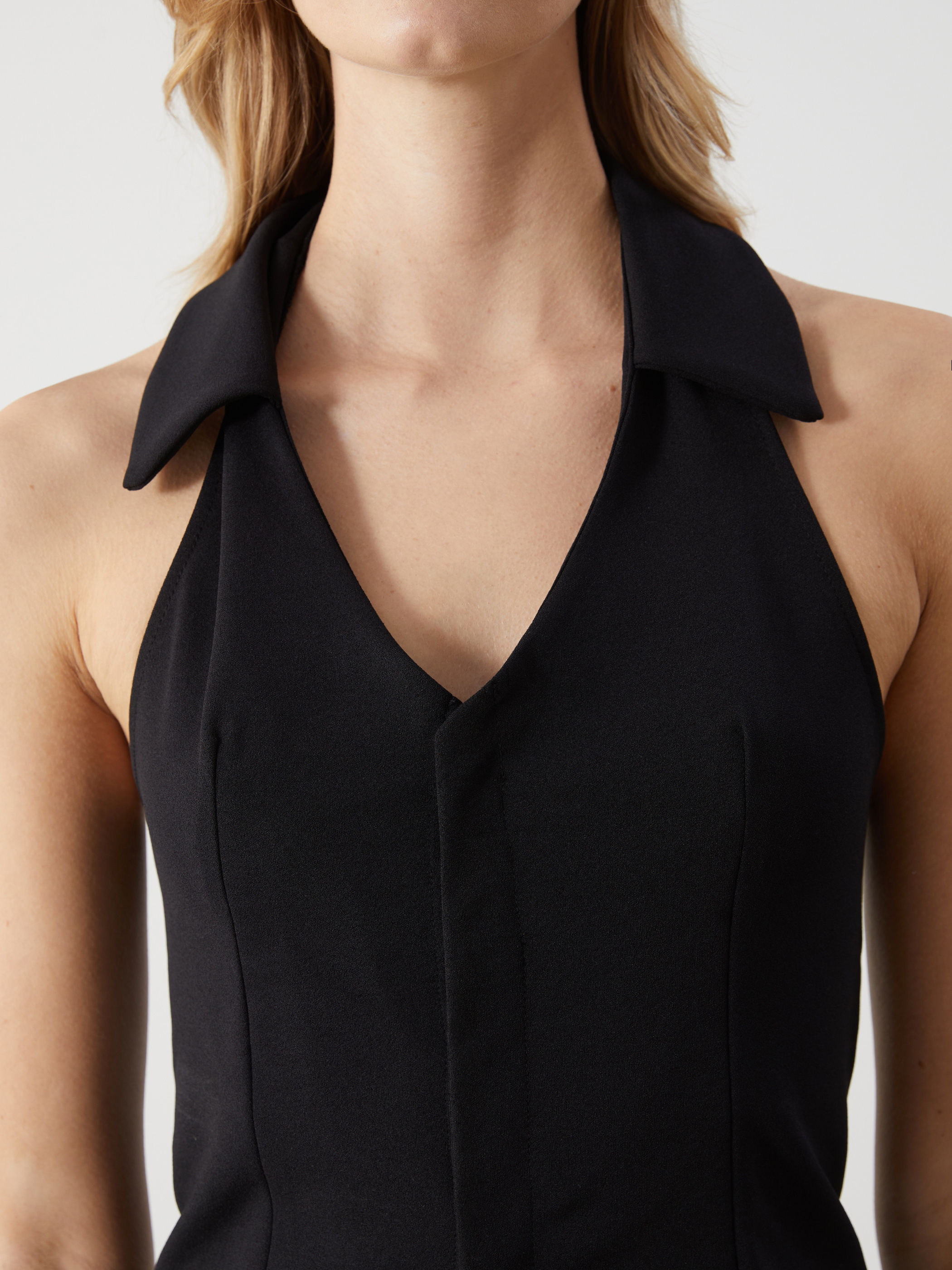 LCW Vision Halter Yaka Kadın Klasik Yelek görsel 3