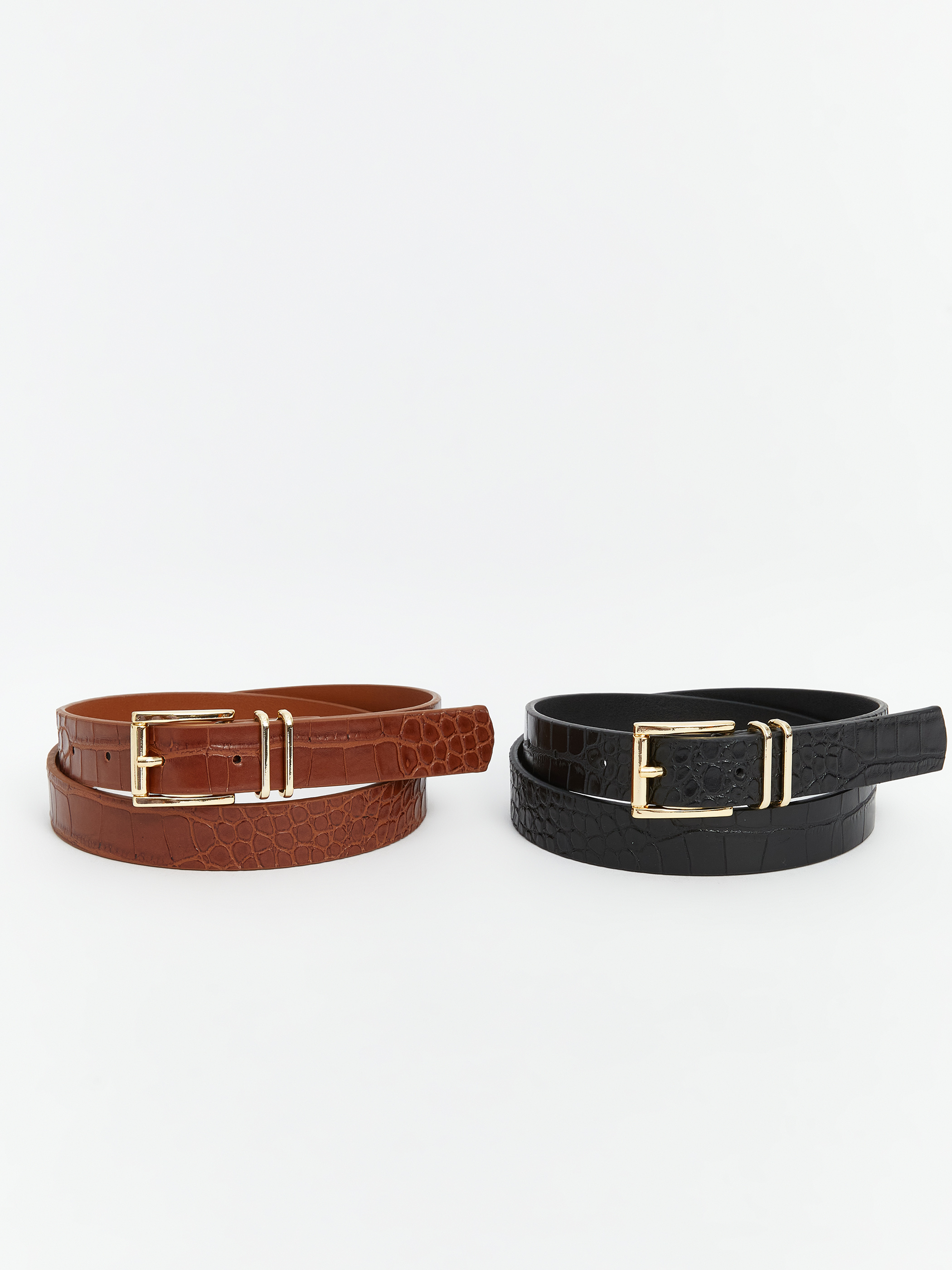 LCW ACCESSORIES Deri Görünümlü Kadın Kemer 2'li