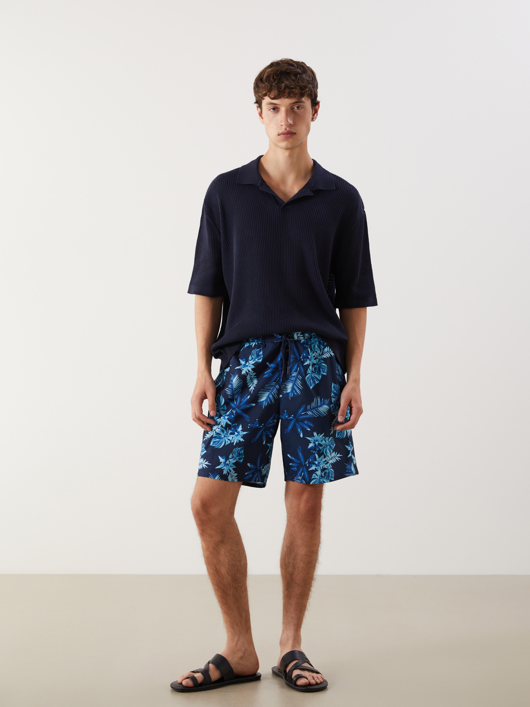 LCW SWIMWEAR Kısa Boy Desenli Erkek Deniz Şortu