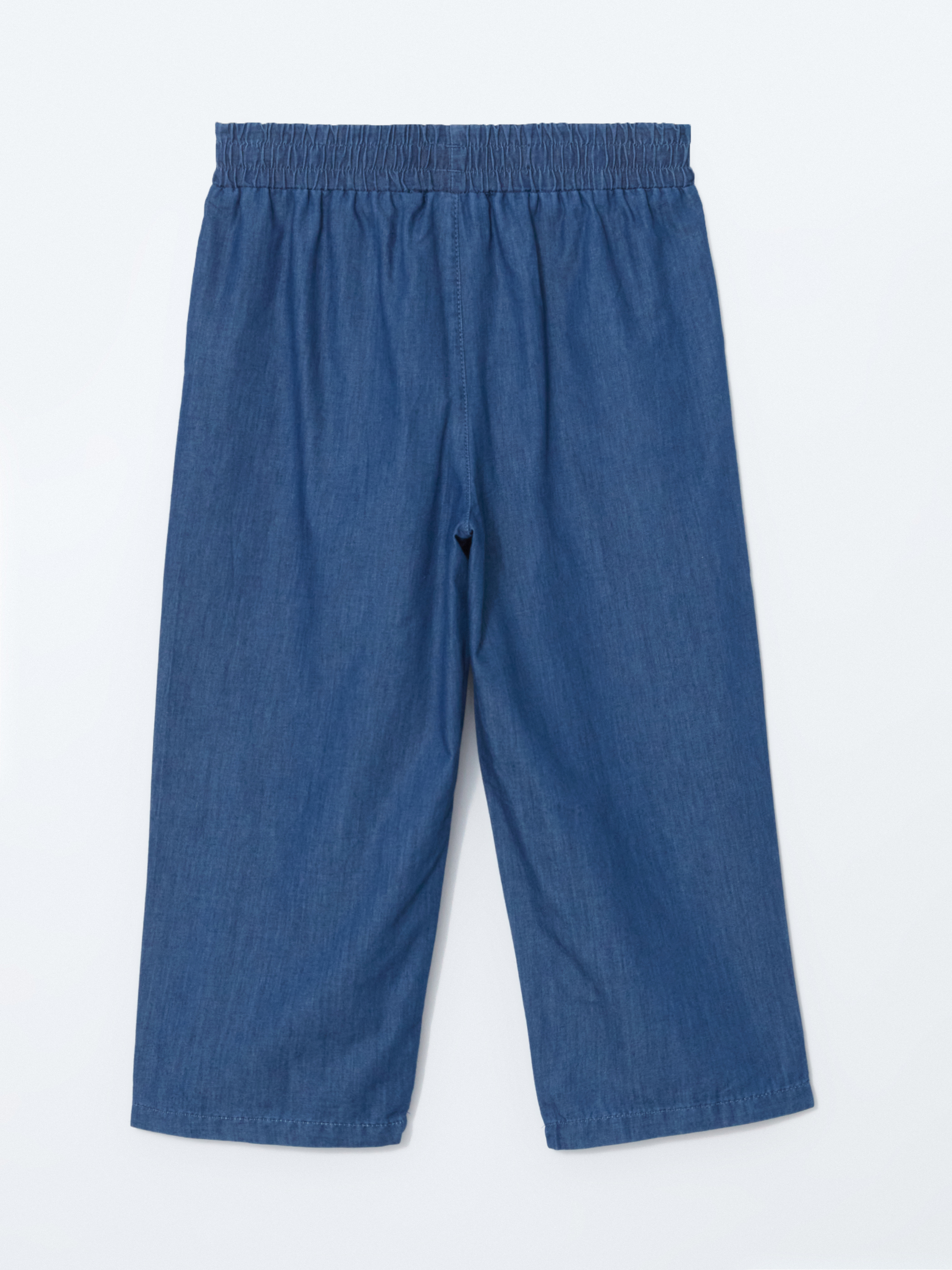 LCW ECO Beli Lastikli Kadın Jean Kapri görsel 6