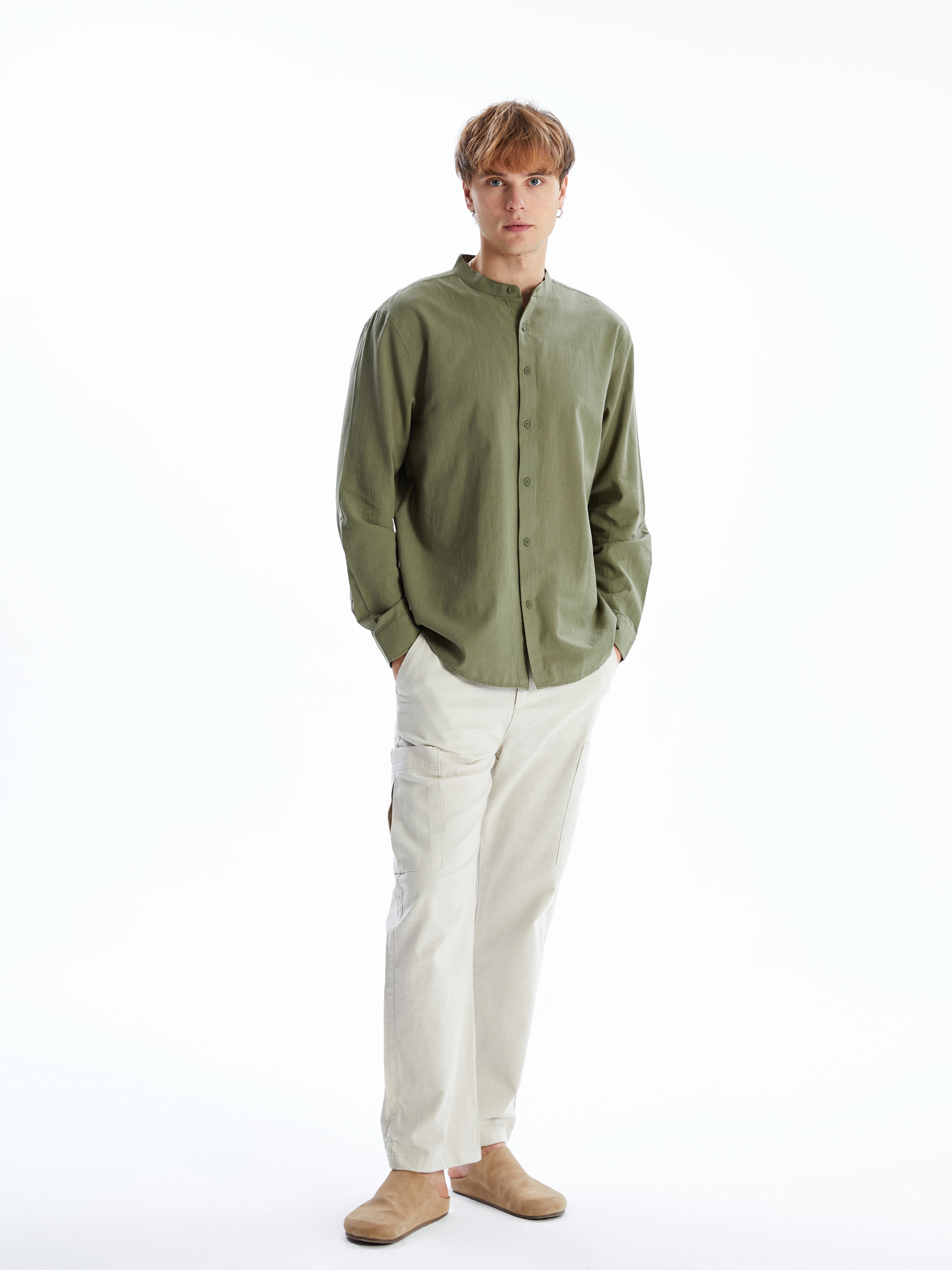 XSIDE Regular Fit Uzun Kollu Poplin Erkek Gömlek görsel 2