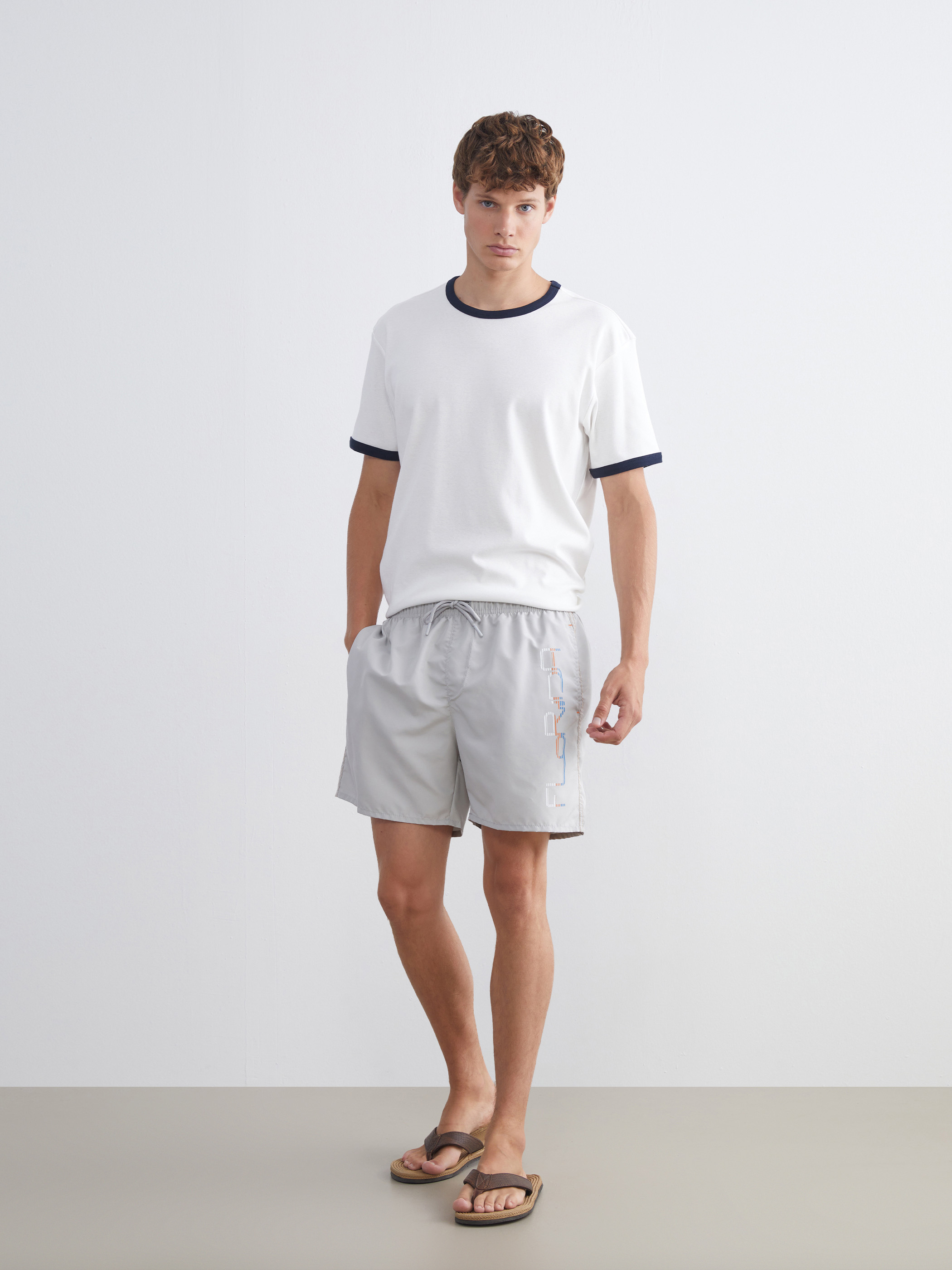 LCW SWIMWEAR Kısa Boy Baskılı Erkek Deniz Şortu