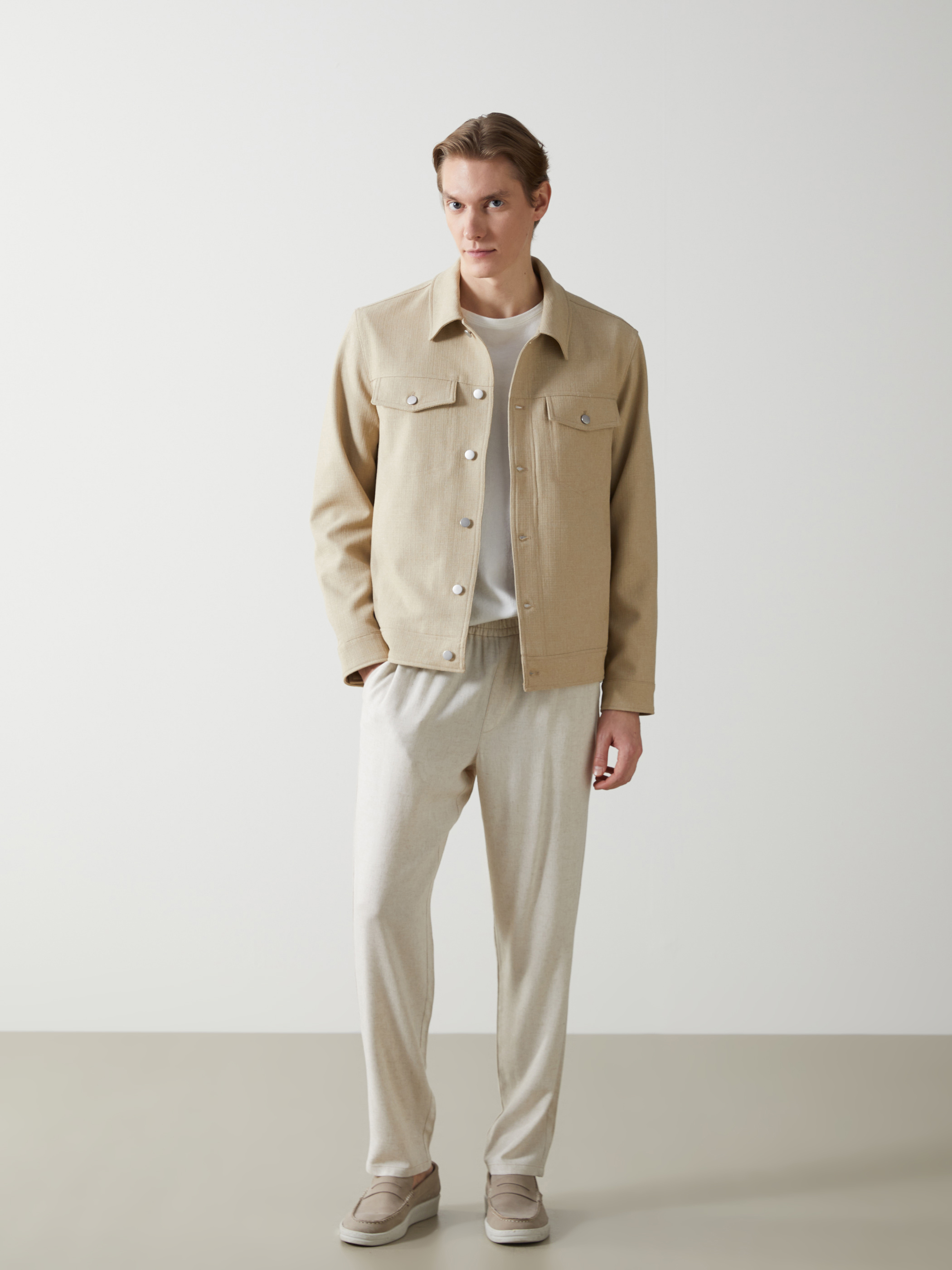 LCW Vision Slim Fit Gömlek Yaka Erkek Ceket görsel 2
