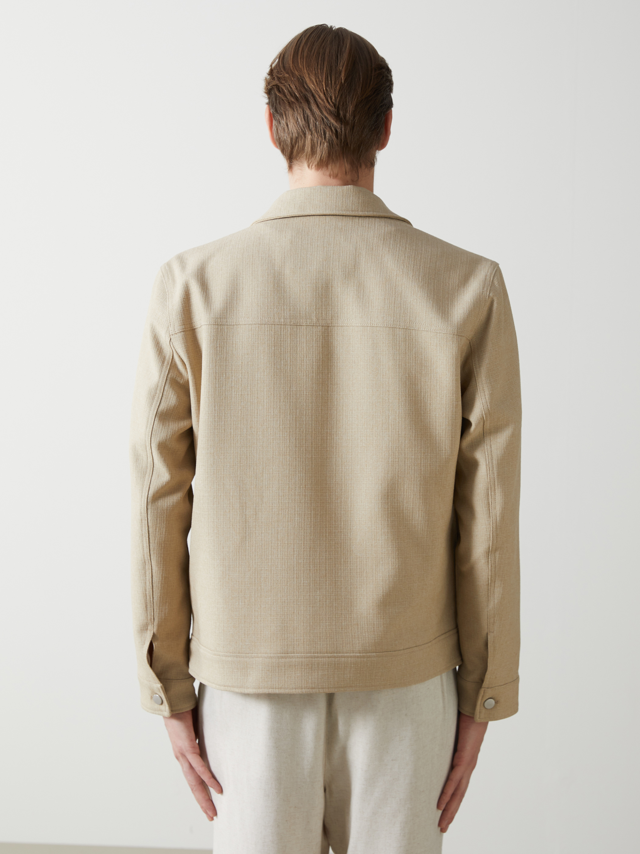 LCW Vision Slim Fit Gömlek Yaka Erkek Ceket görsel 4