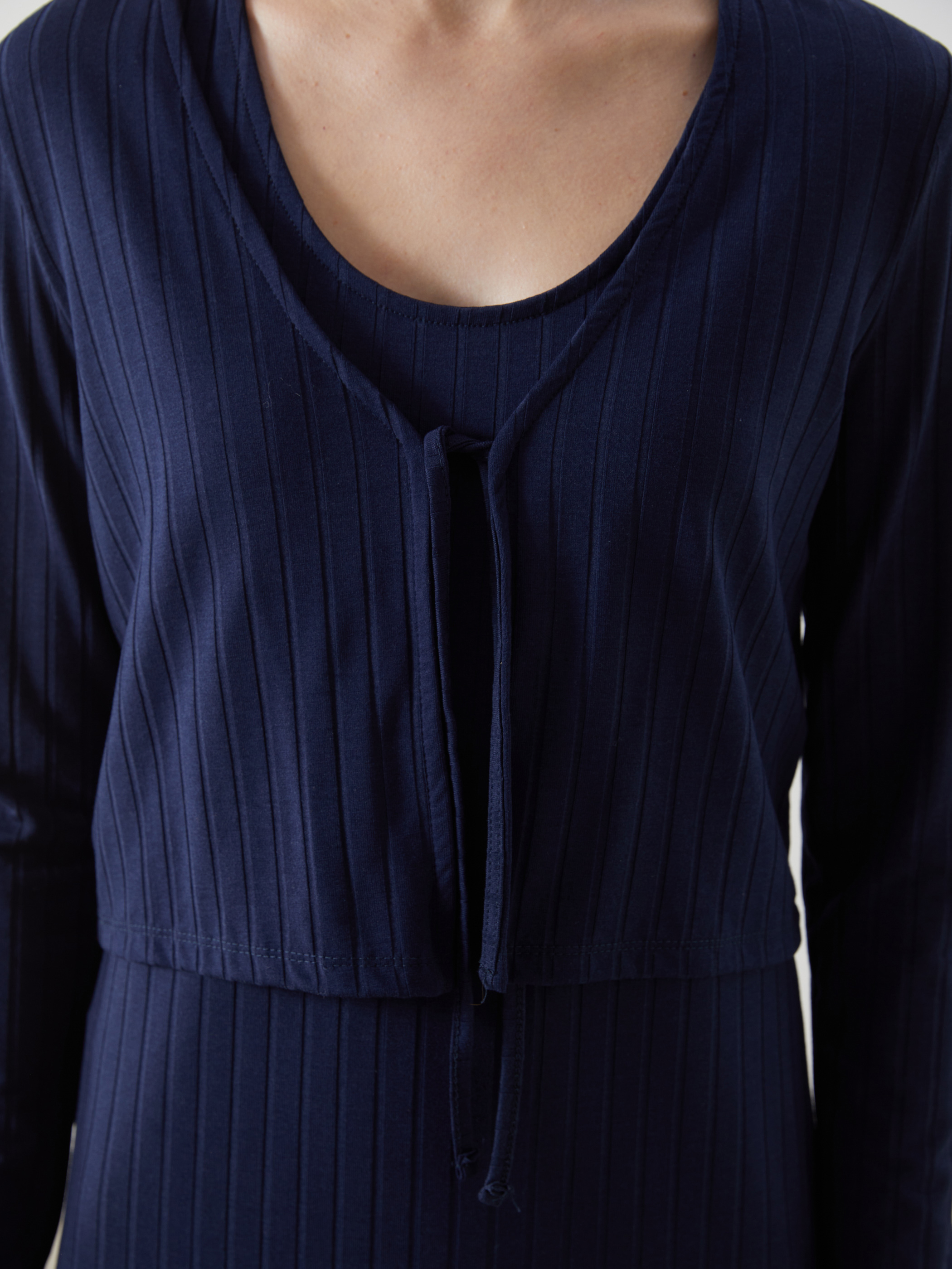 LCW Comfort U Yaka Elbise ve Hırka Takımı görsel 3
