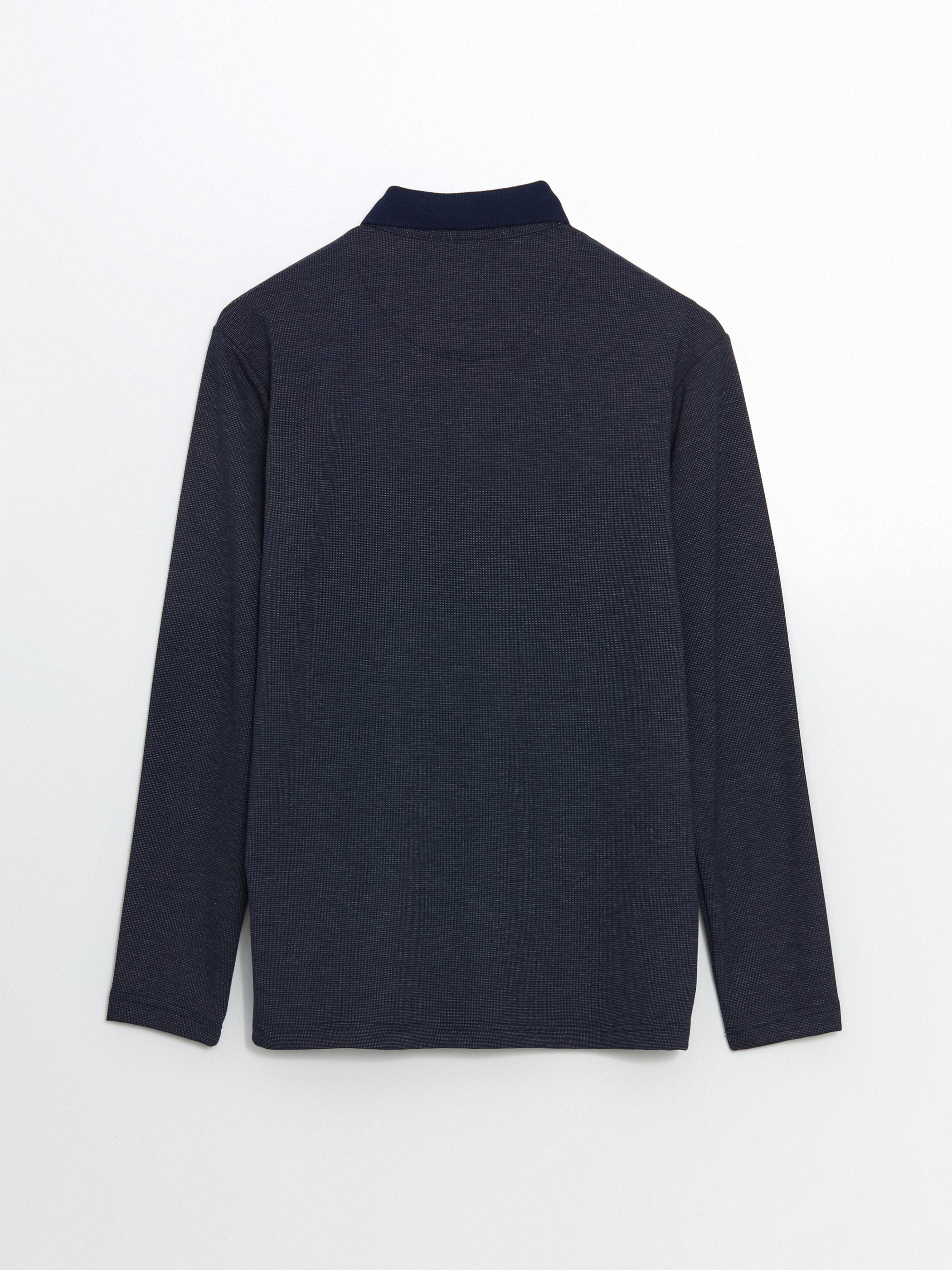 LCWAIKIKI Classic Polo Yaka Uzun Kollu Erkek Sweatshirt görsel 6