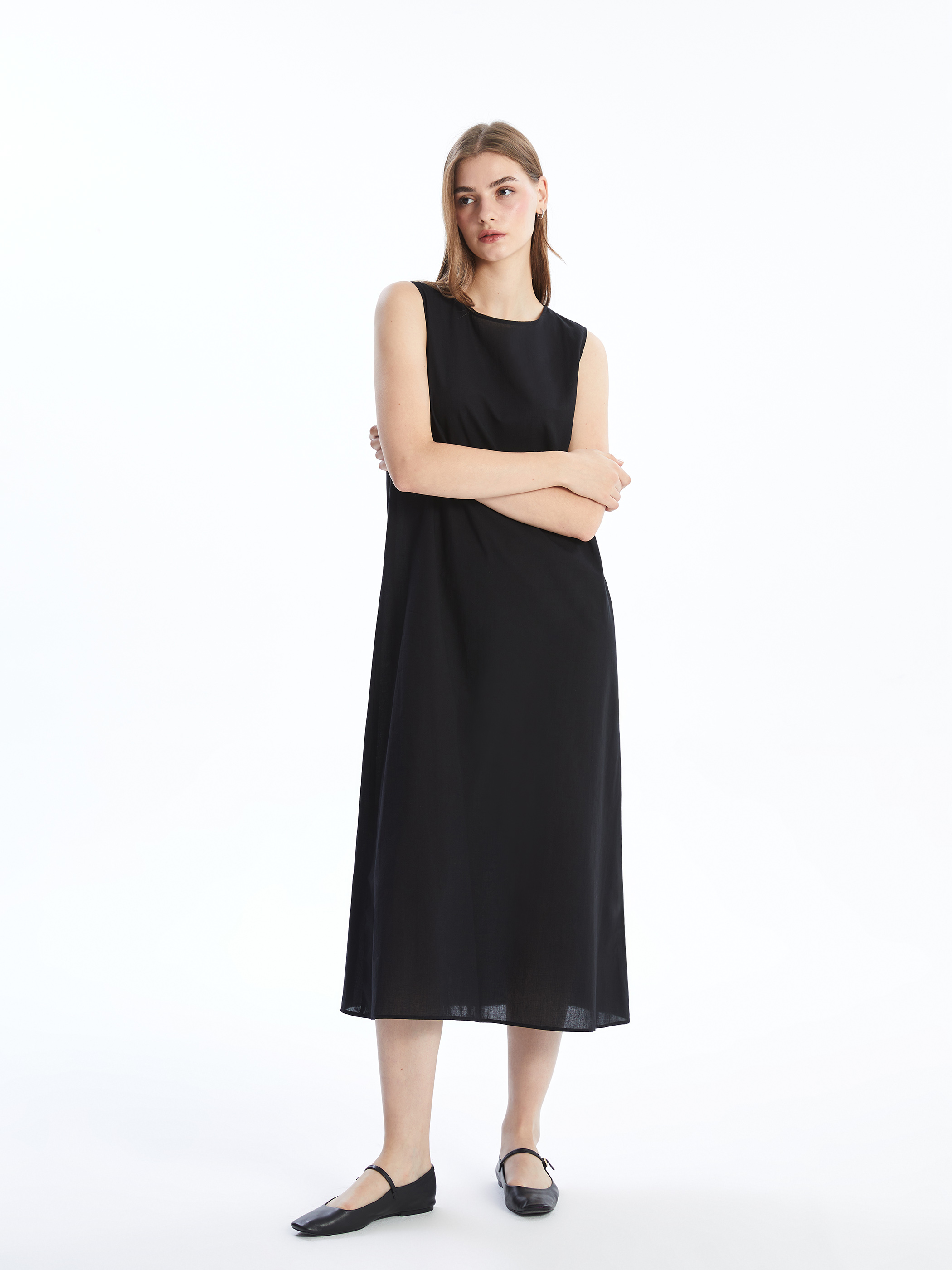 LCW Modest Bisiklet Yaka Elbise Astarı görsel 2