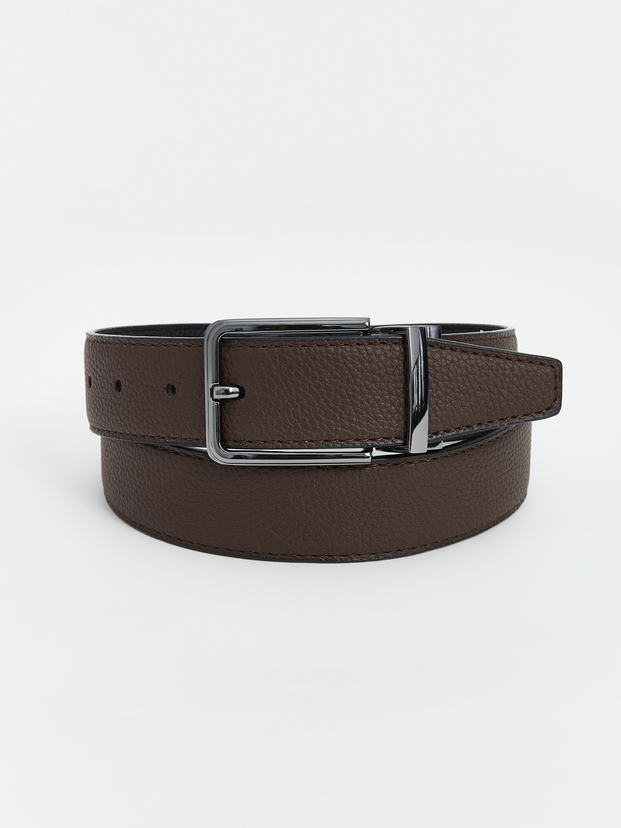 LCW ACCESSORIES Çift Yönlü Deri Görünümlü Erkek Kemer