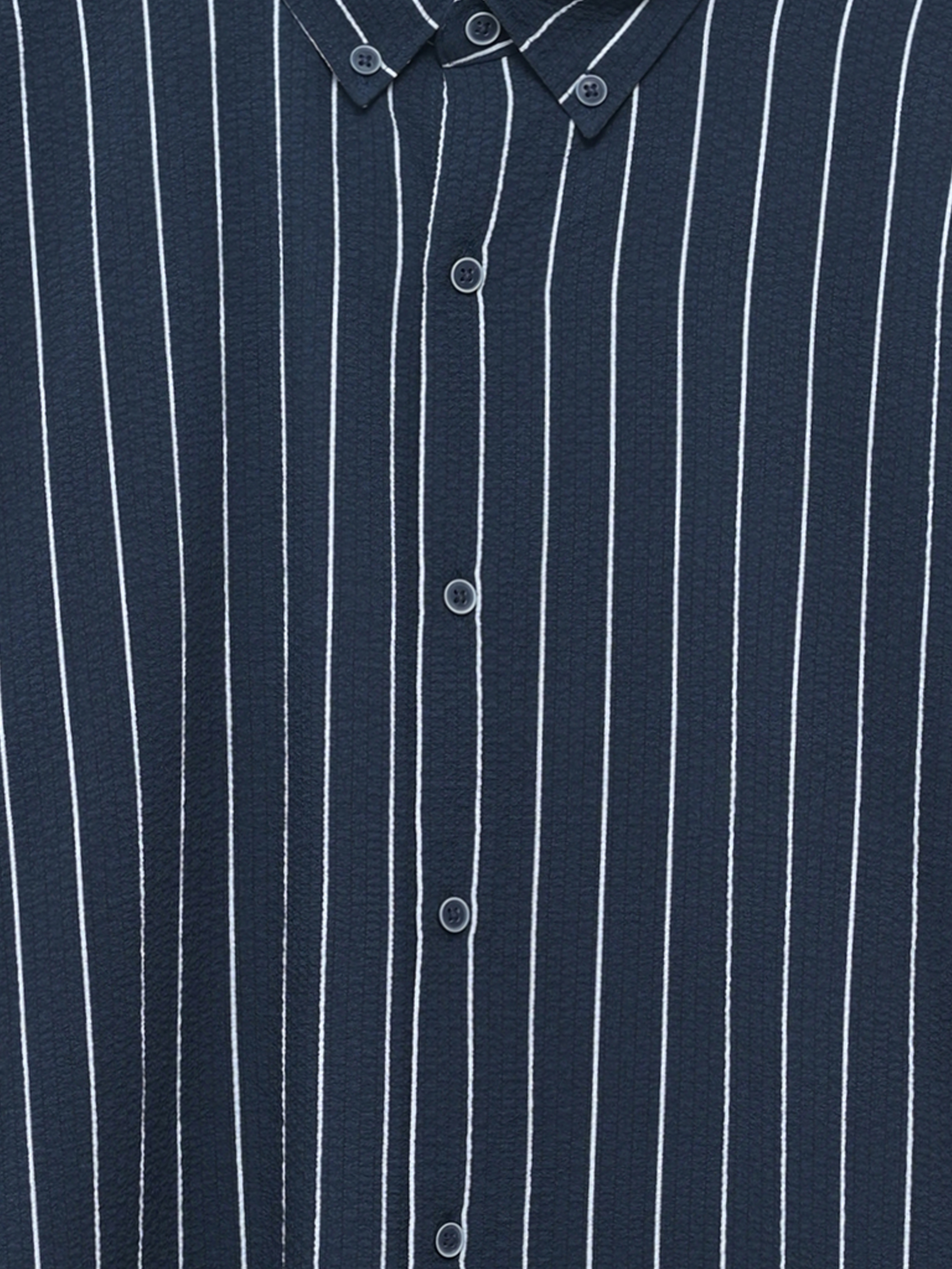 LCW Vision Slim Fit Uzun Kollu Çizgili Erkek Gömlek görsel 3