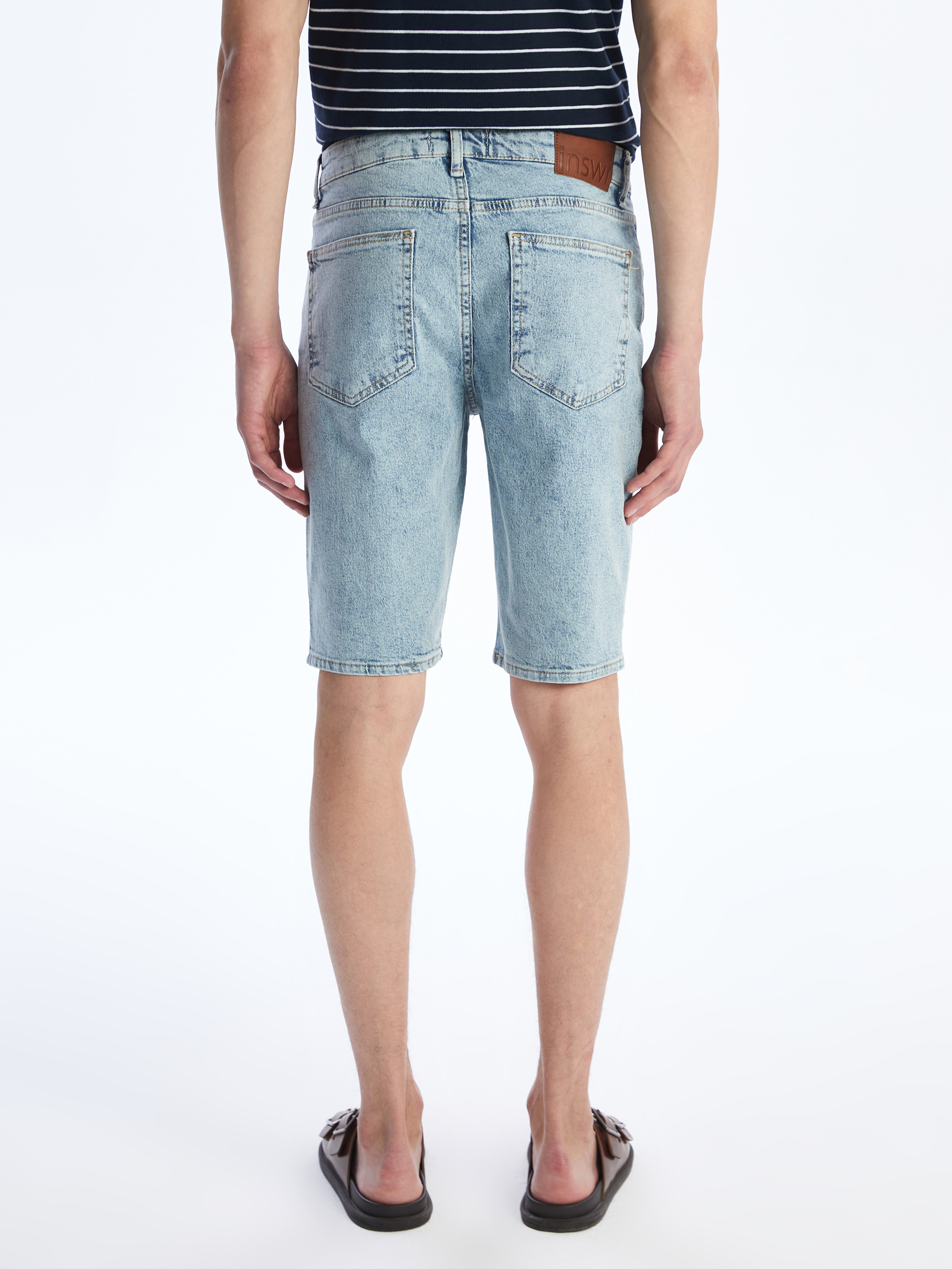 LCW Jeans Slim Fit Erkek Jean Şort görsel 4
