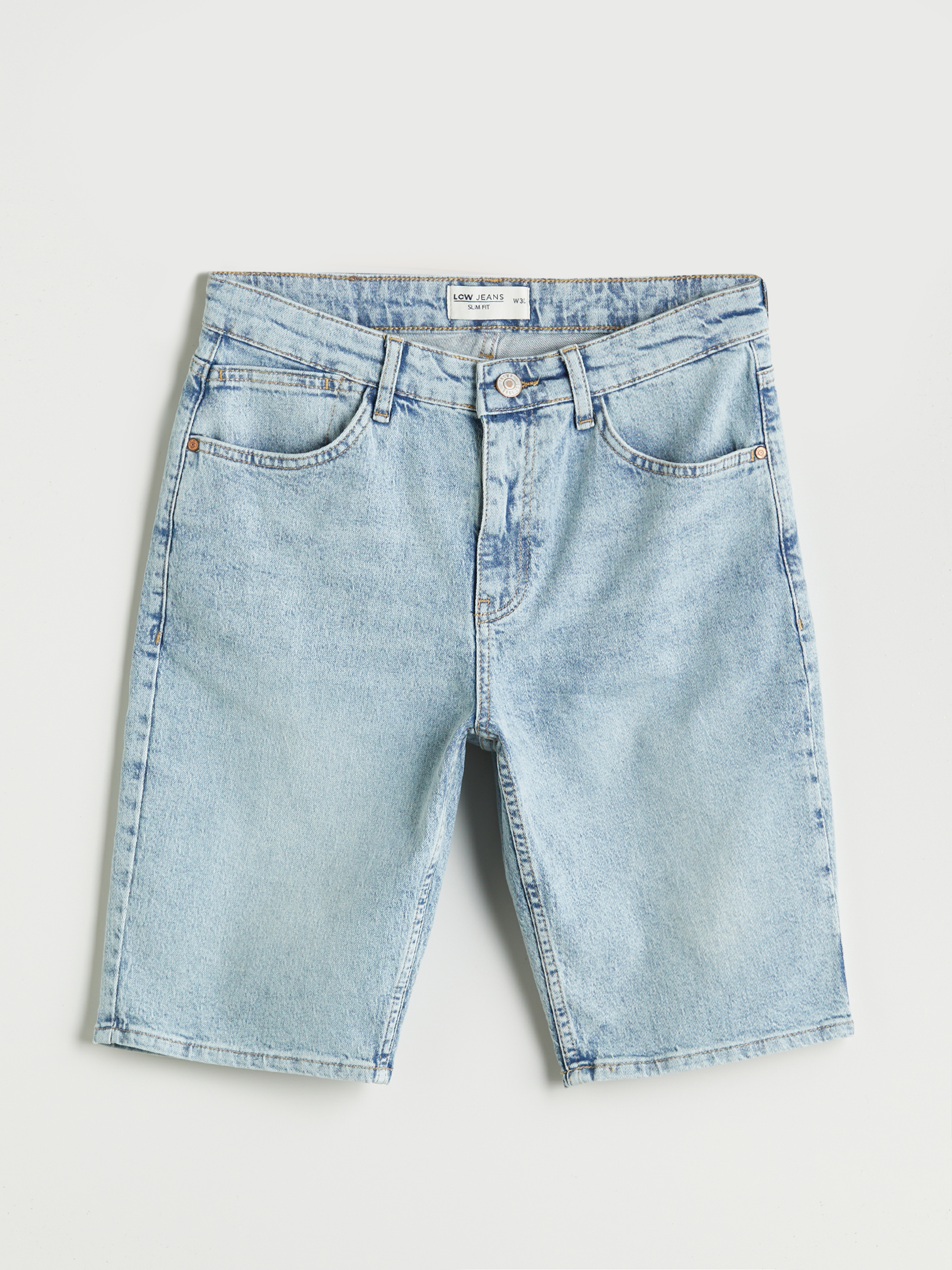 LCW Jeans Slim Fit Erkek Jean Şort görsel 5