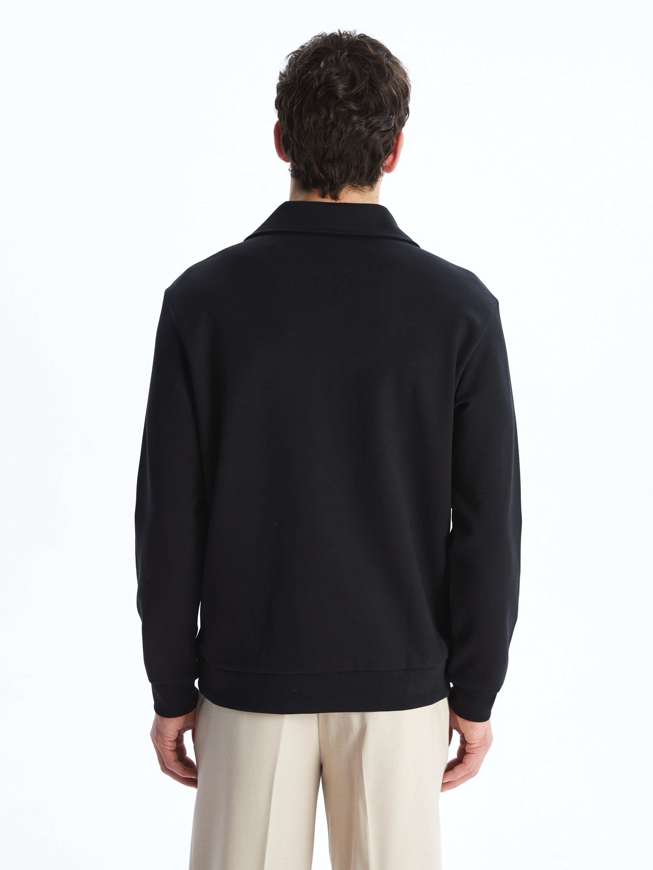 LCW Vision Polo Yaka Uzun Kollu Erkek Sweatshirt görsel 4