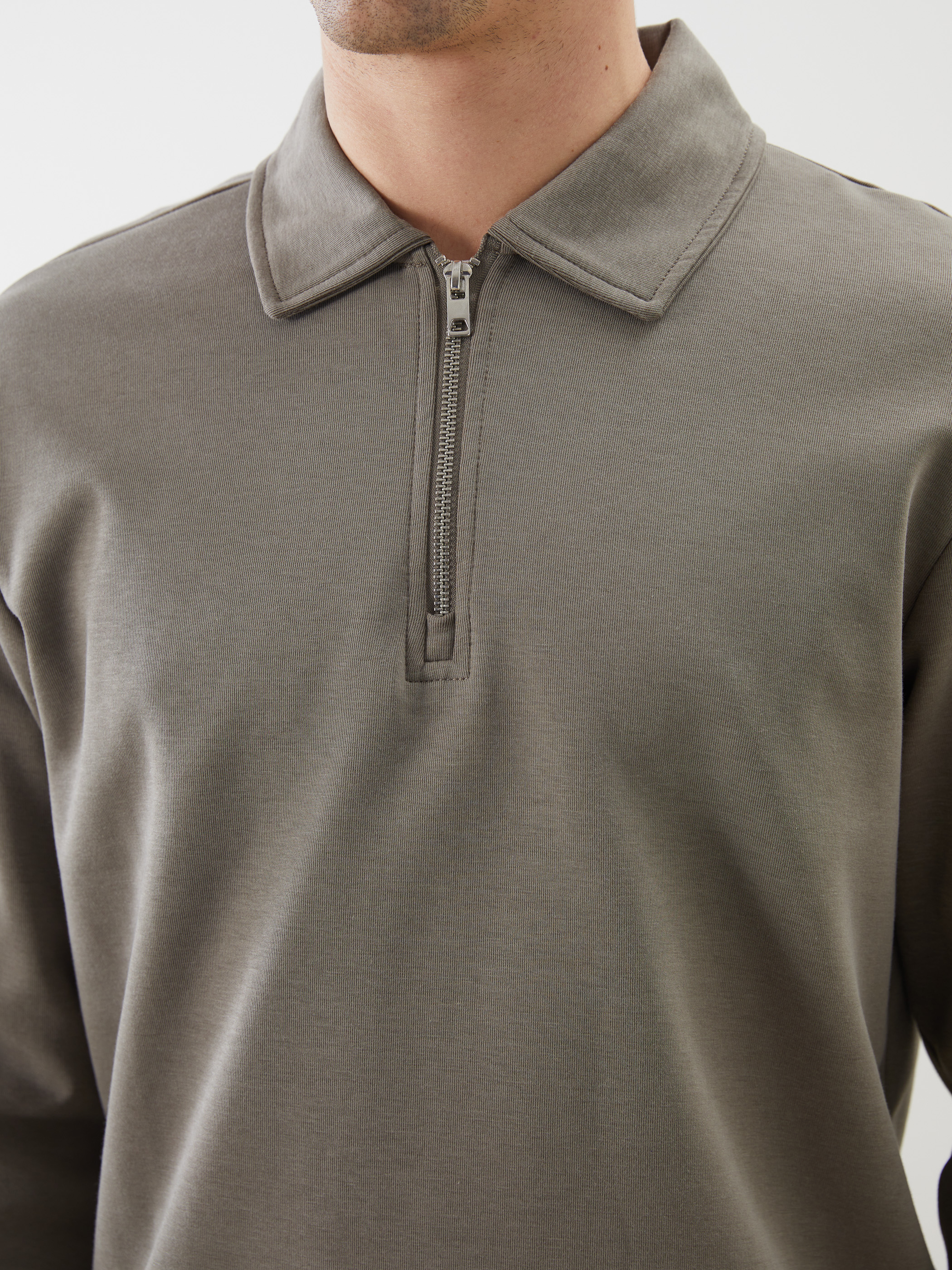LCW Vision Polo Yaka Uzun Kollu Erkek Sweatshirt görsel 3