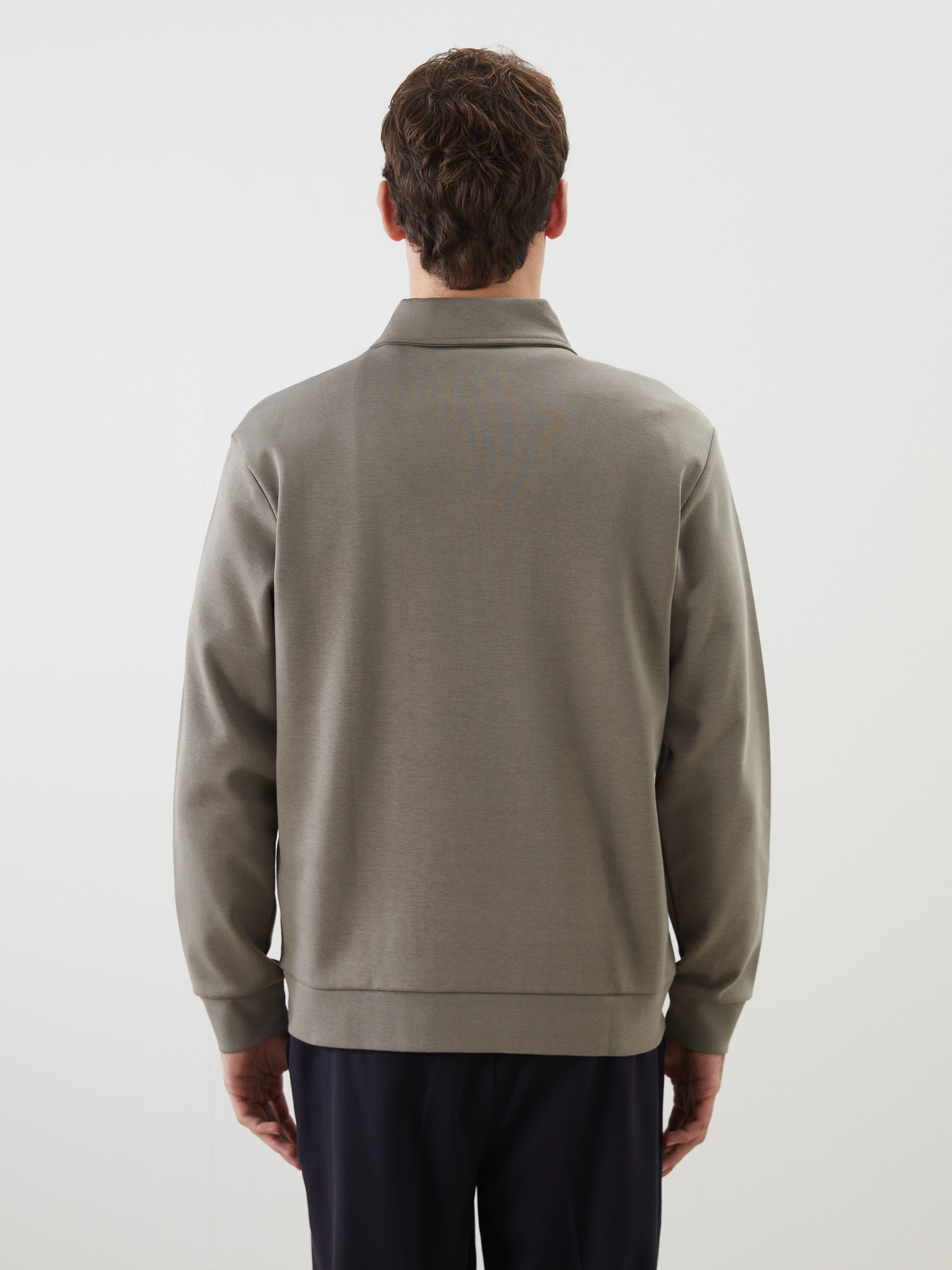 LCW Vision Polo Yaka Uzun Kollu Erkek Sweatshirt görsel 4