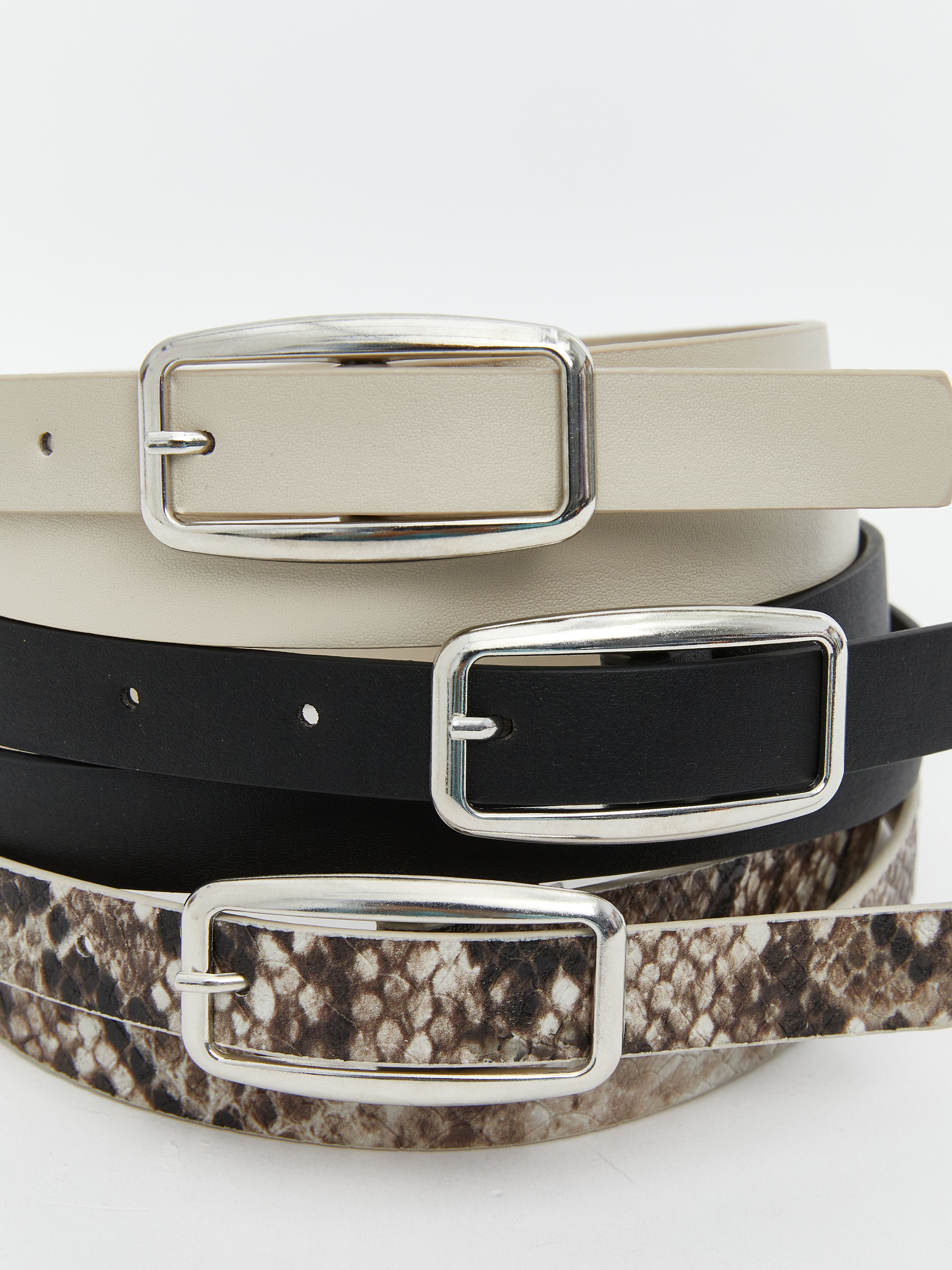 LCW ACCESSORIES Deri Görünümlü Kadın Kemer 3'lü görsel 6