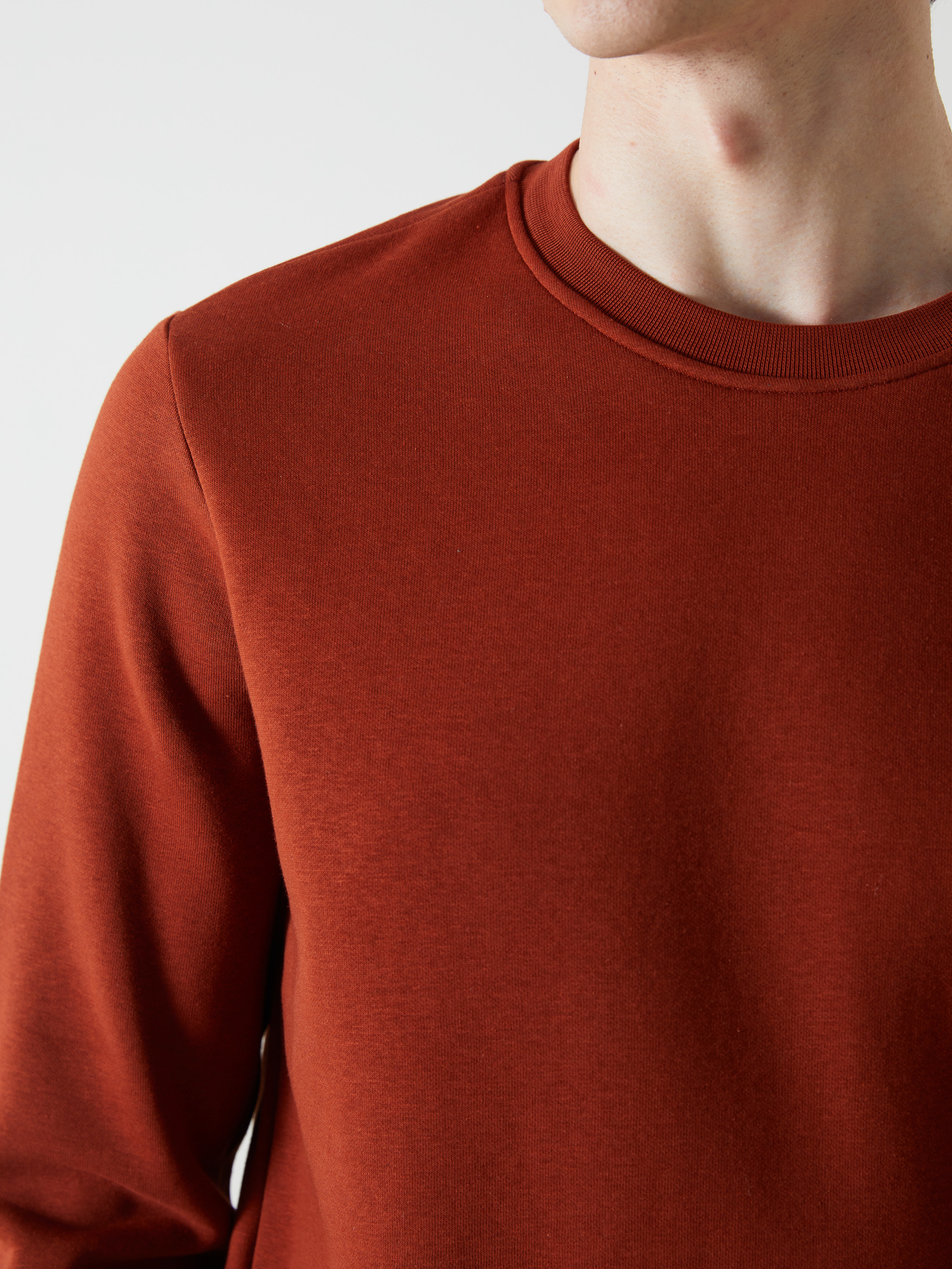 LCWAIKIKI Basic Bisiklet Yaka Uzun Kollu Erkek Sweatshirt görsel 3