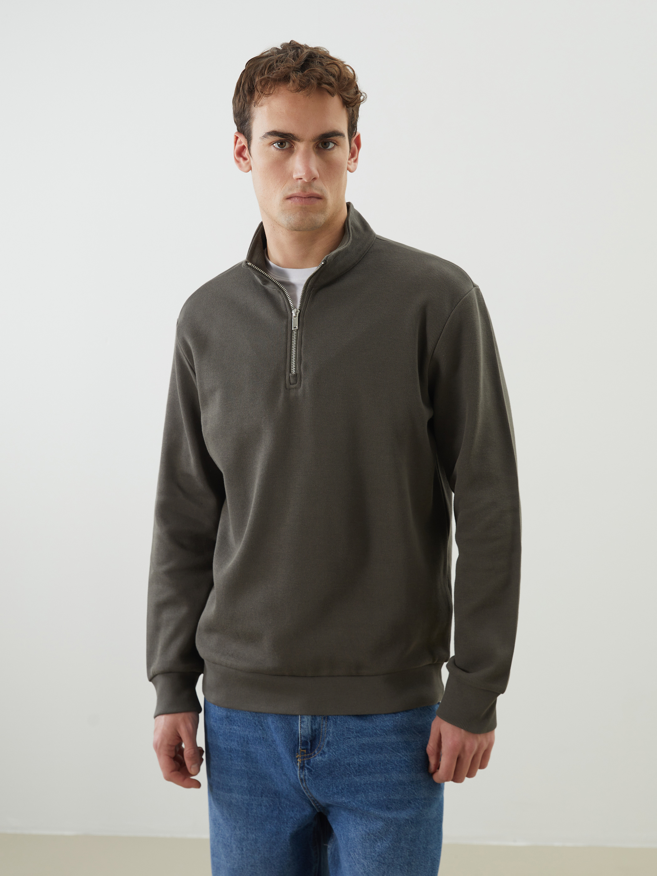 SOUTHBLUE Dik Yaka Erkek Sweatshirt