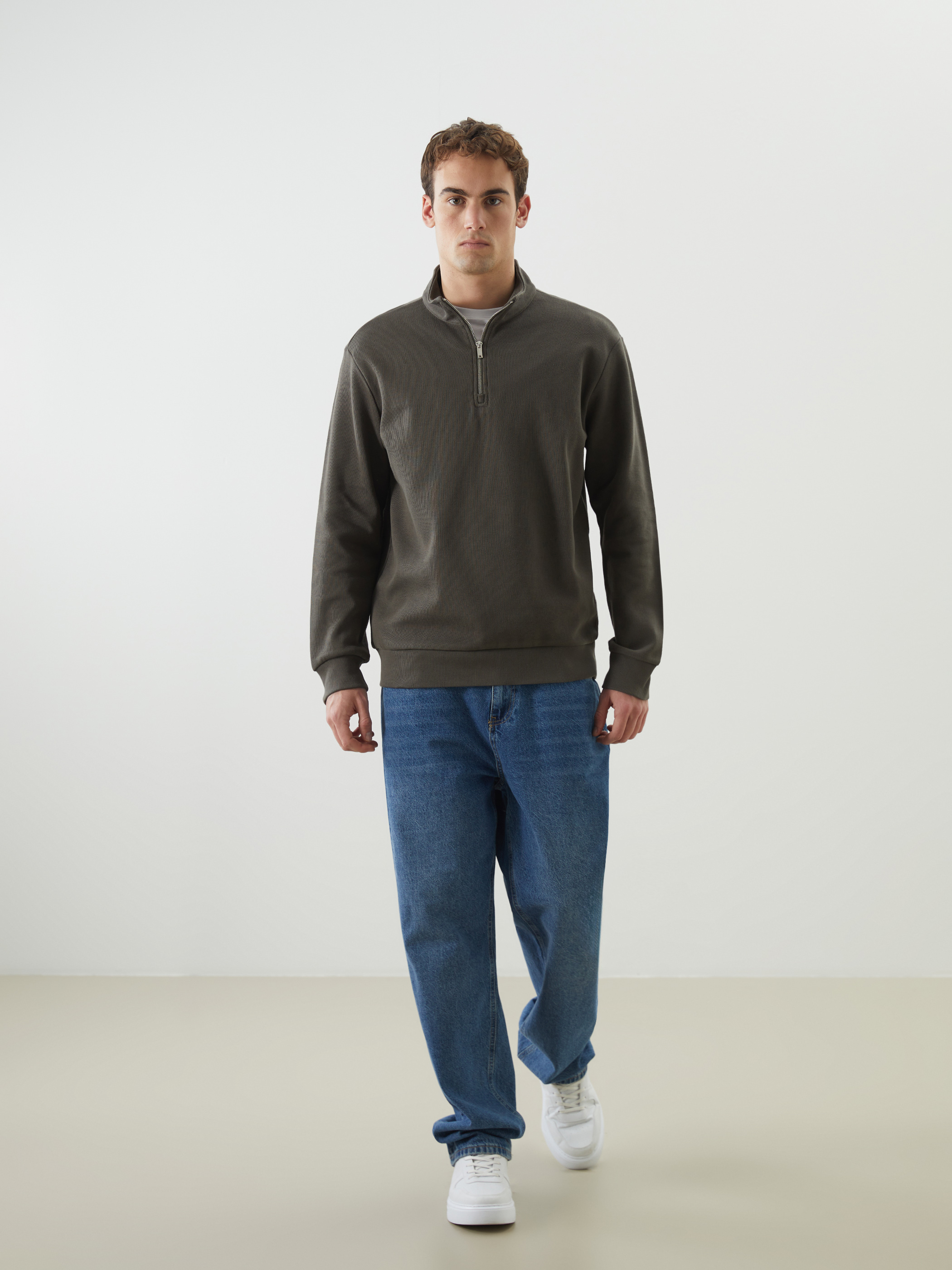 SOUTHBLUE Dik Yaka Erkek Sweatshirt görsel 2