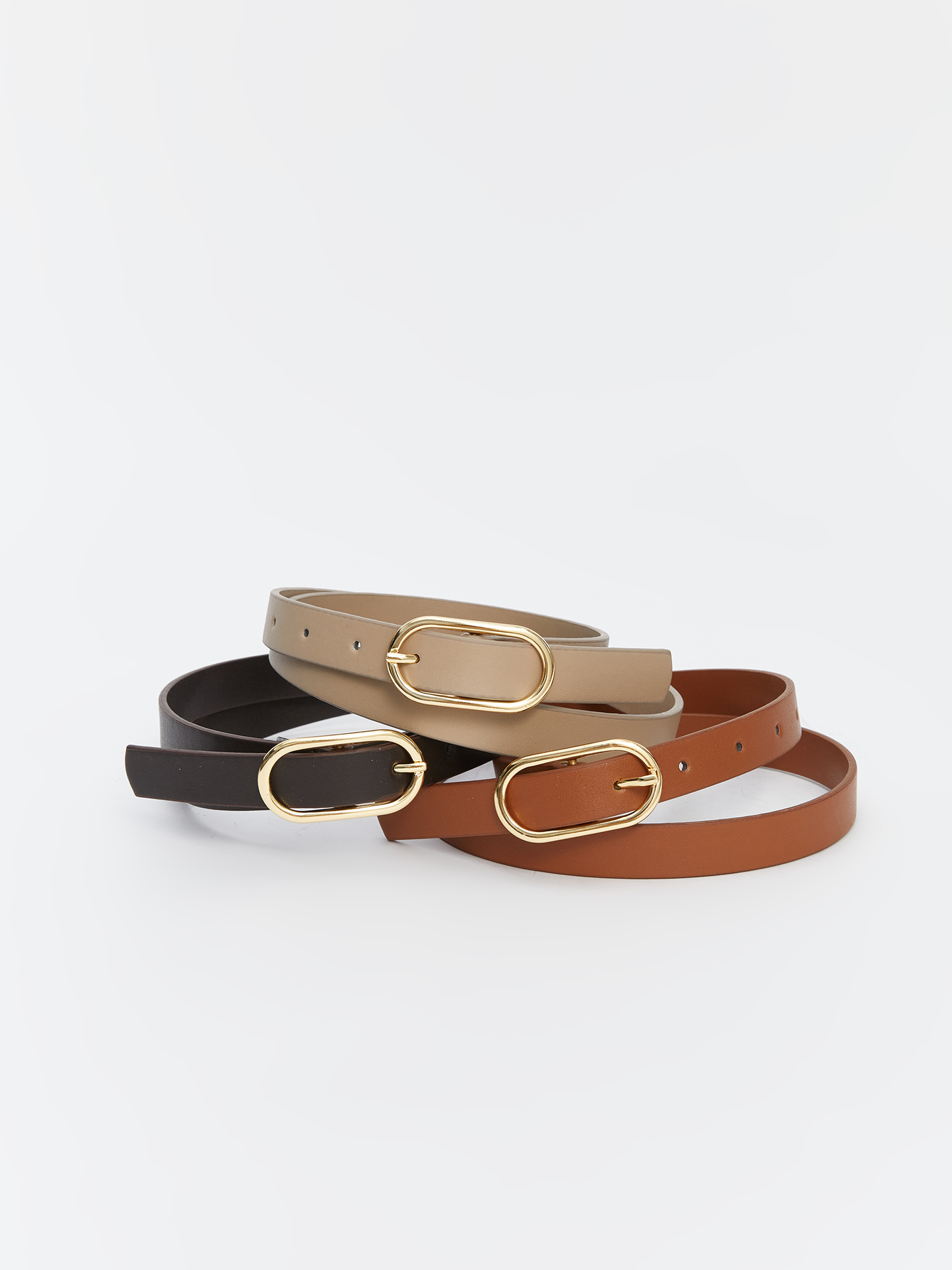 LCW ACCESSORIES Deri Görünümlü Kadın Kemer 3'lü