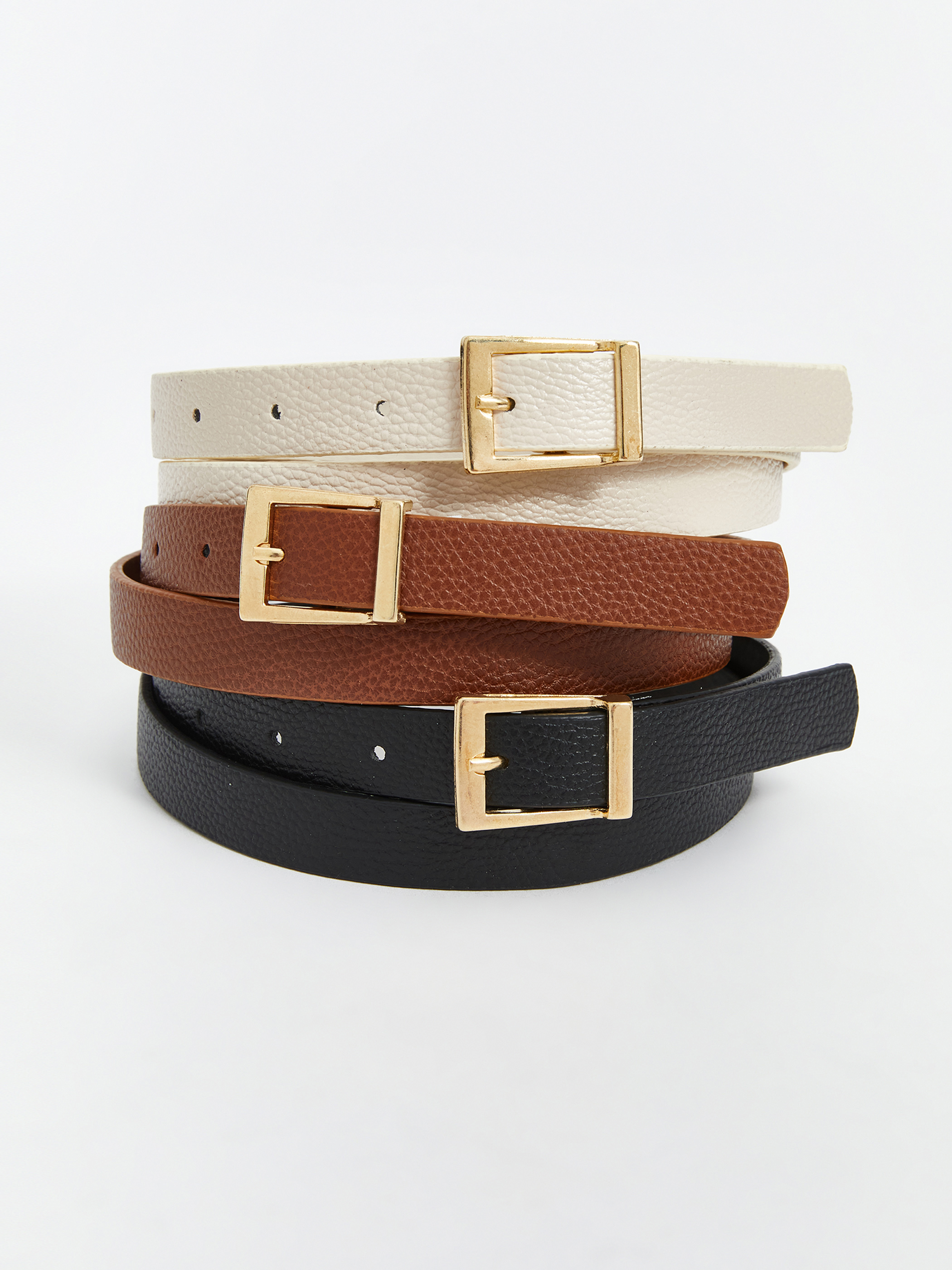 LCW ACCESSORIES Deri Görünümlü Kadın Kemer 3'lü