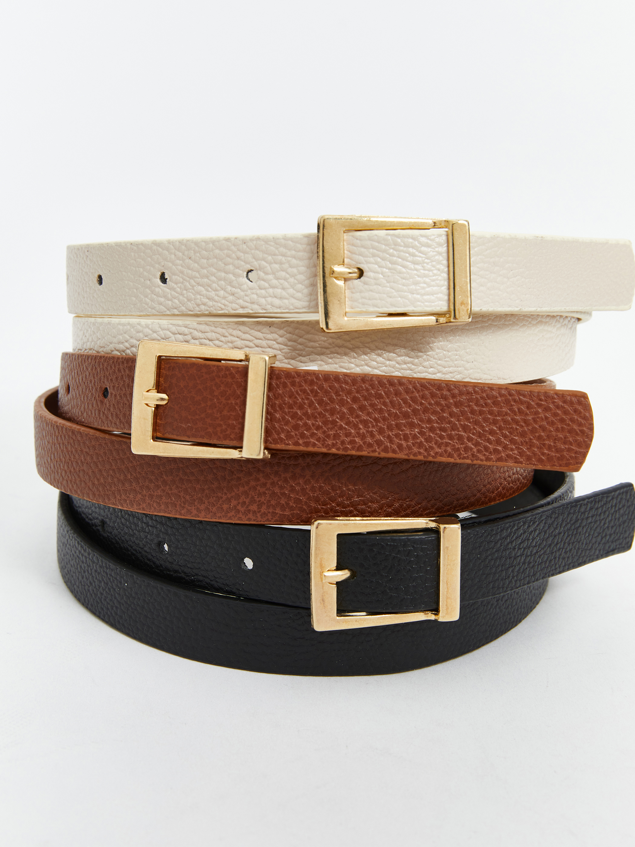 LCW ACCESSORIES Deri Görünümlü Kadın Kemer 3'lü görsel 5