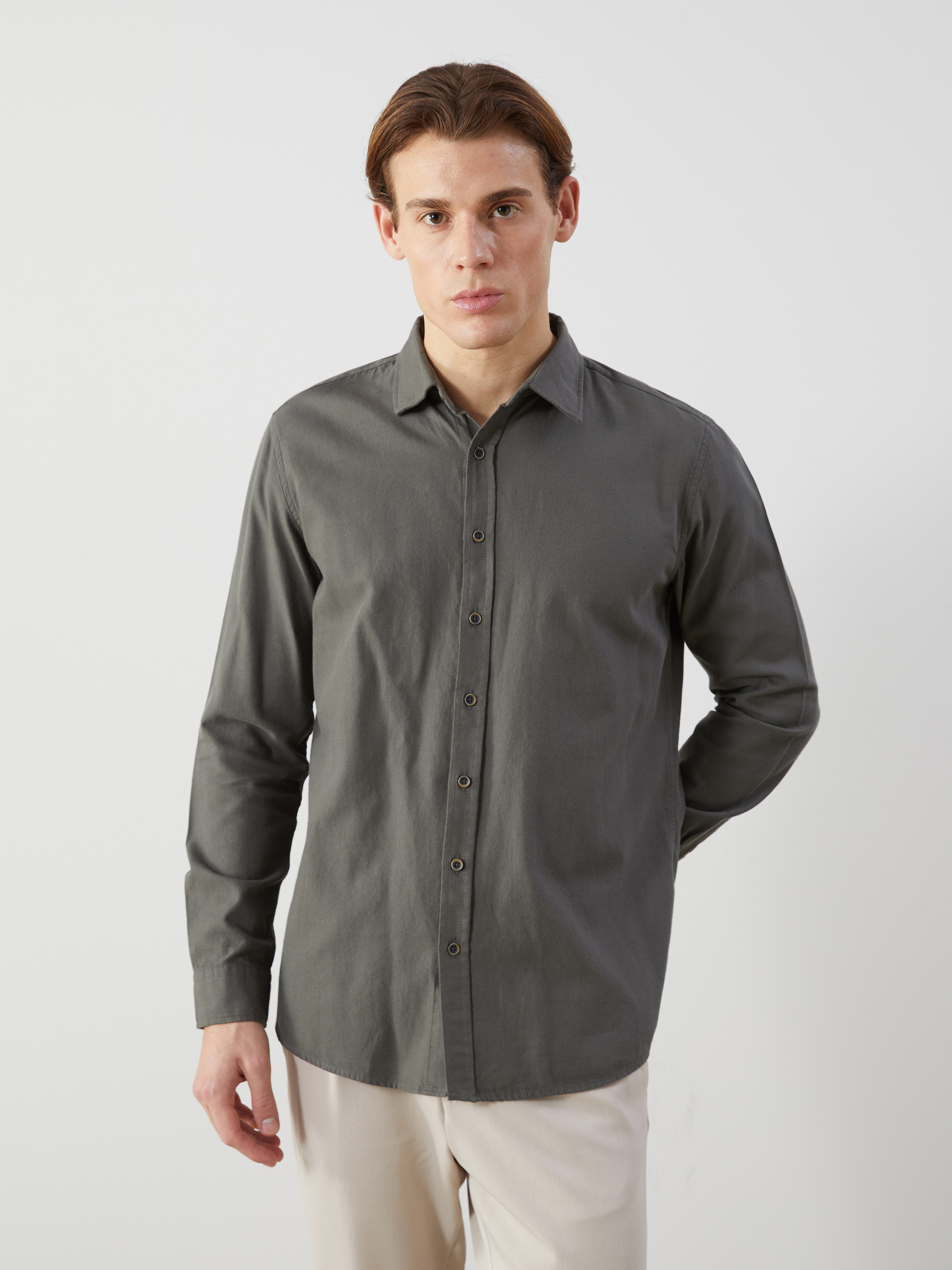 SOUTHBLUE Slim Fit Uzun Kollu Erkek Gömlek