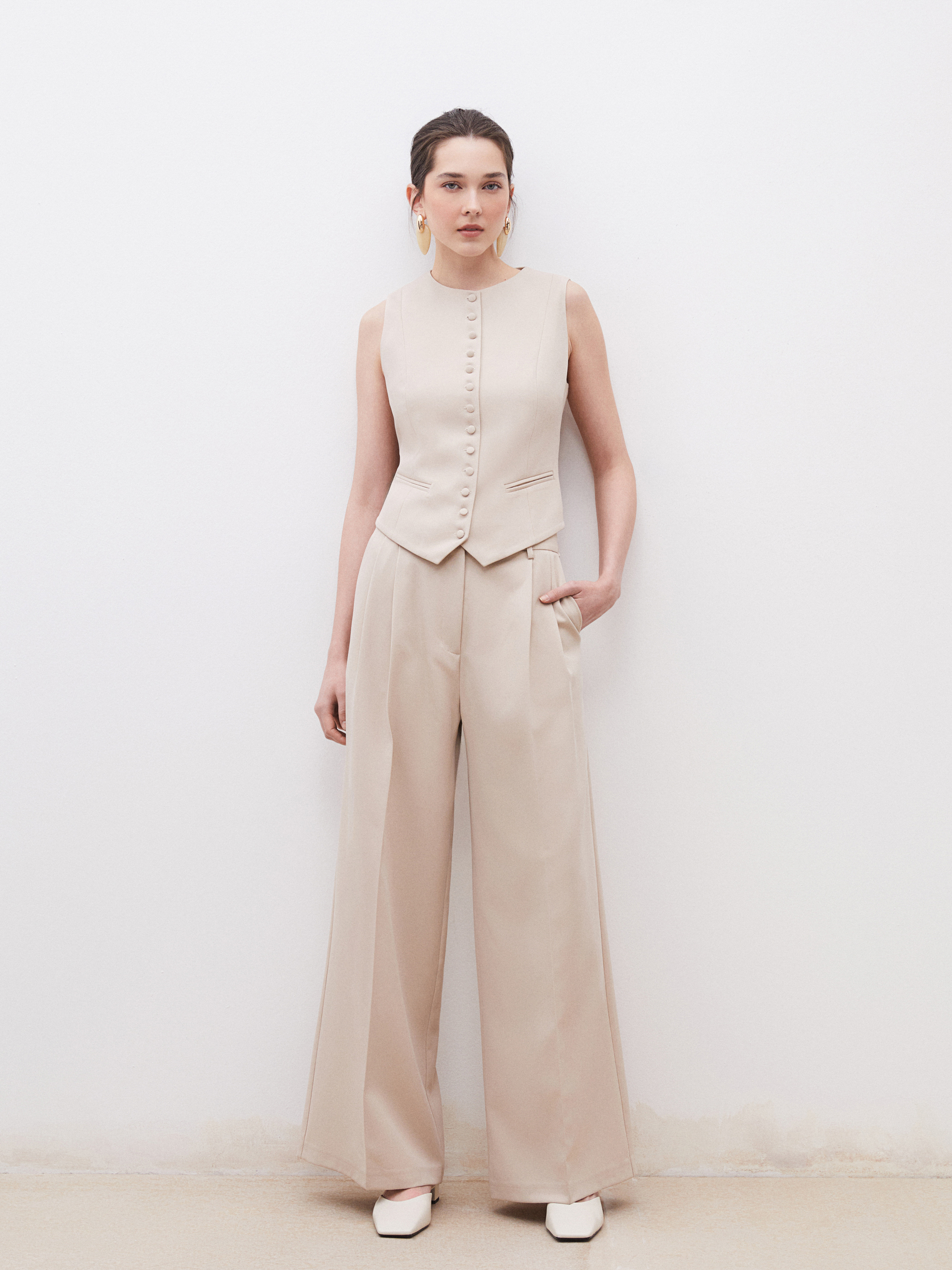 Soulife Loose Fit Kadın Pileli Pantolon