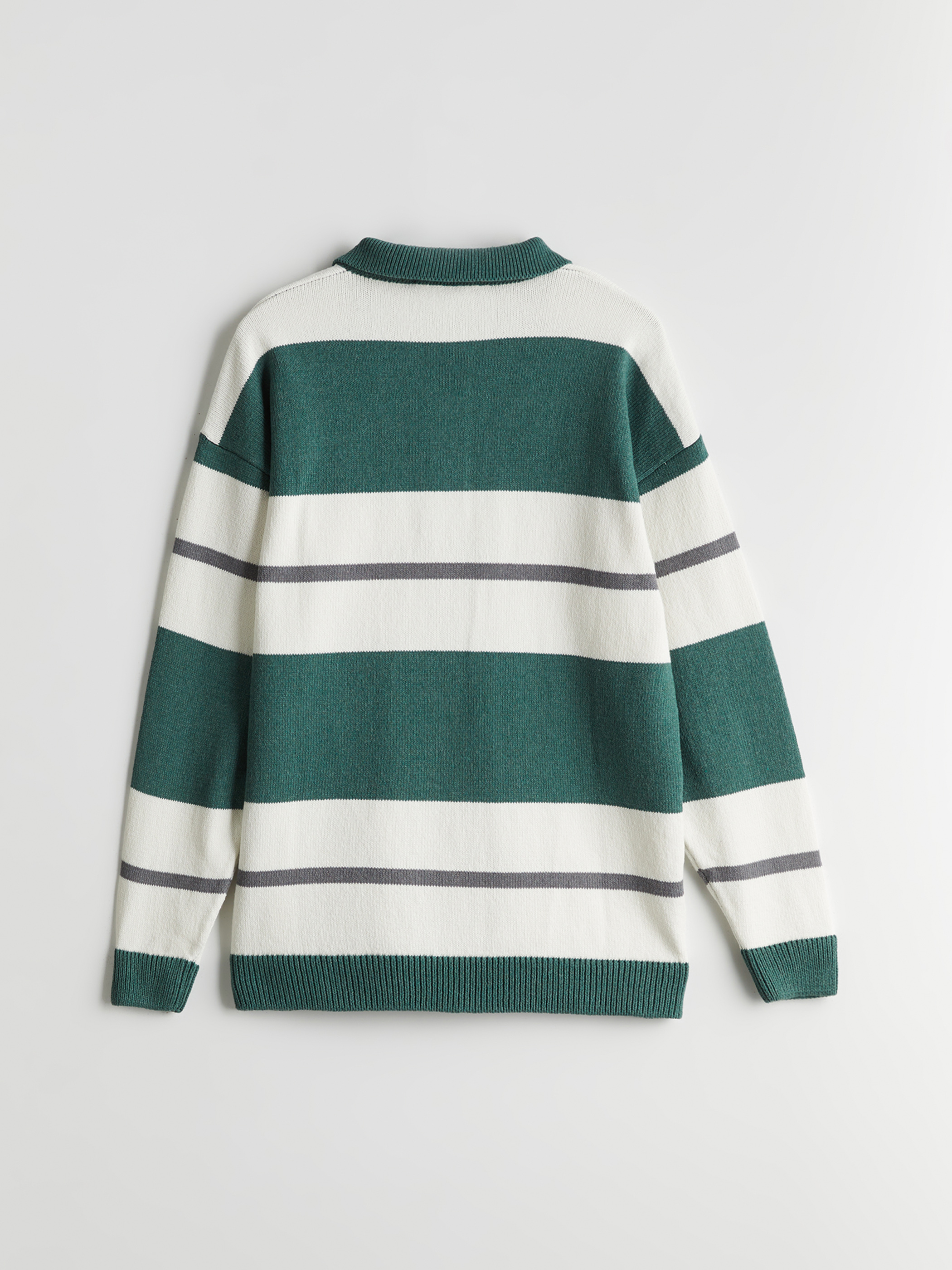 XSIDE Polo Yaka Çizgili Erkek Triko Kazak görsel 6
