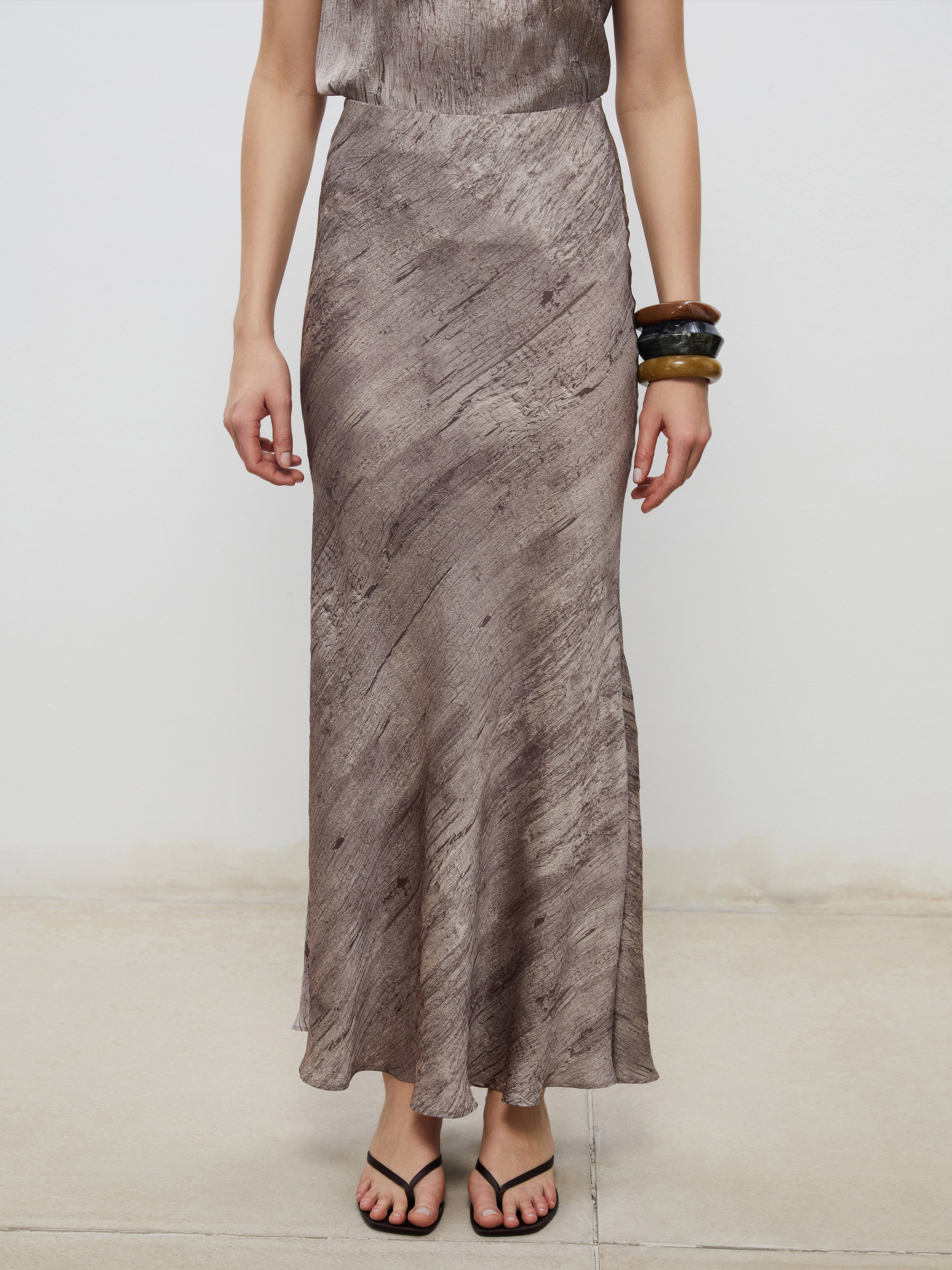 Soulife Loose Fit Dokulu Saten Etek görsel 2