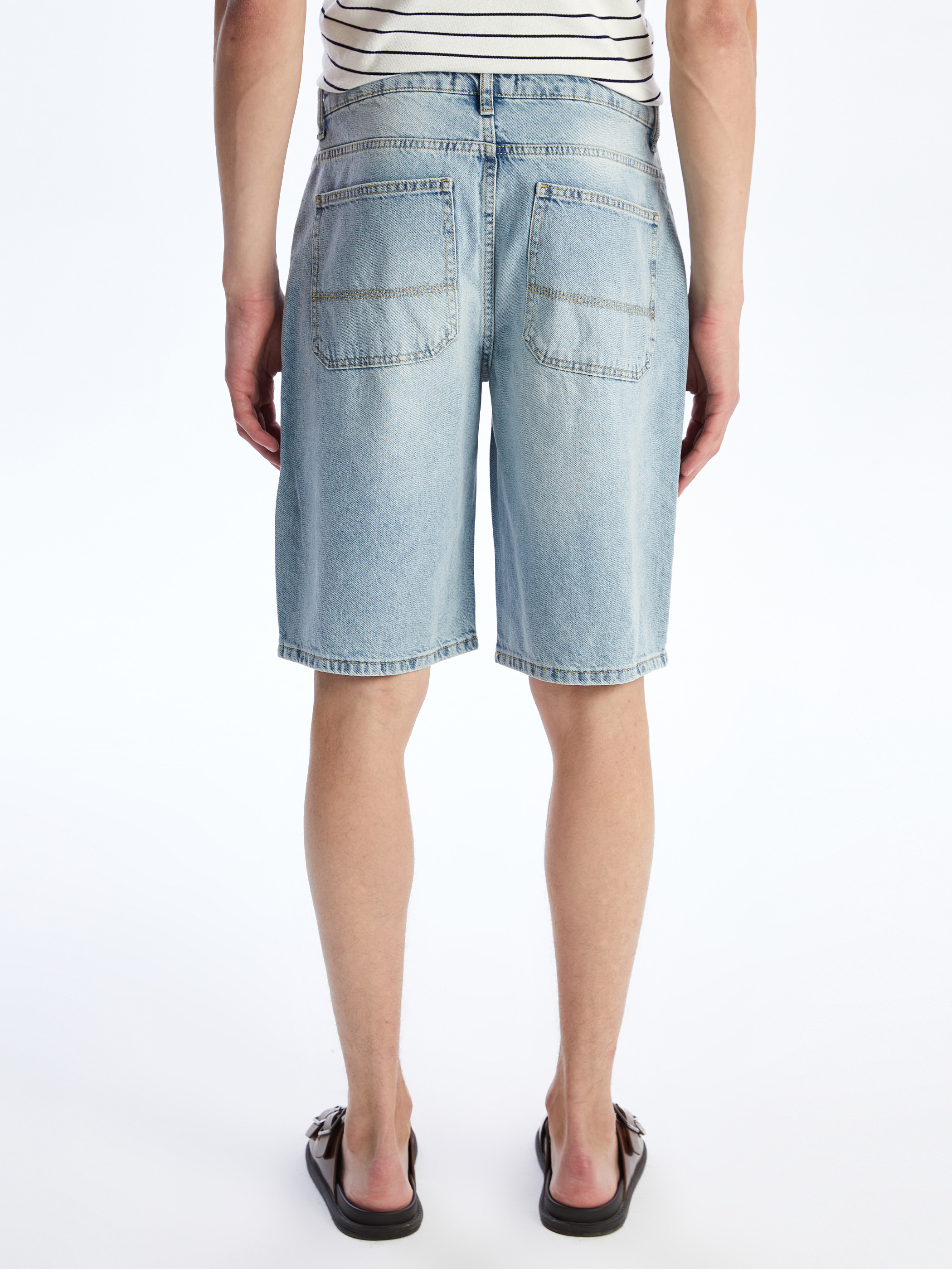 LCW Jeans Rahat Kalıp Erkek Jean Şort görsel 4