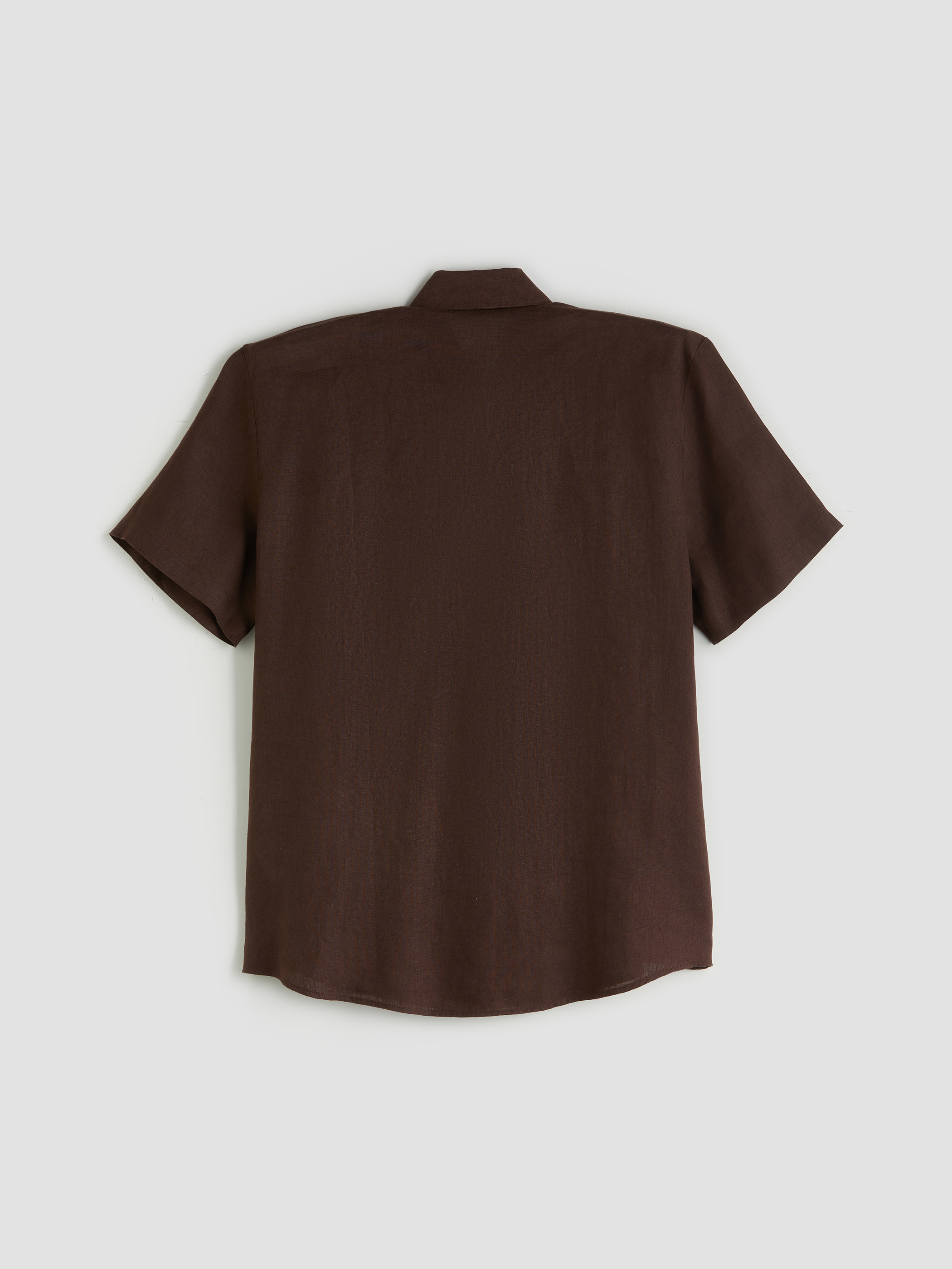 SOUTHBLUE Regular Fit Kısa Kollu %100 Keten Erkek Gömlek görsel 6