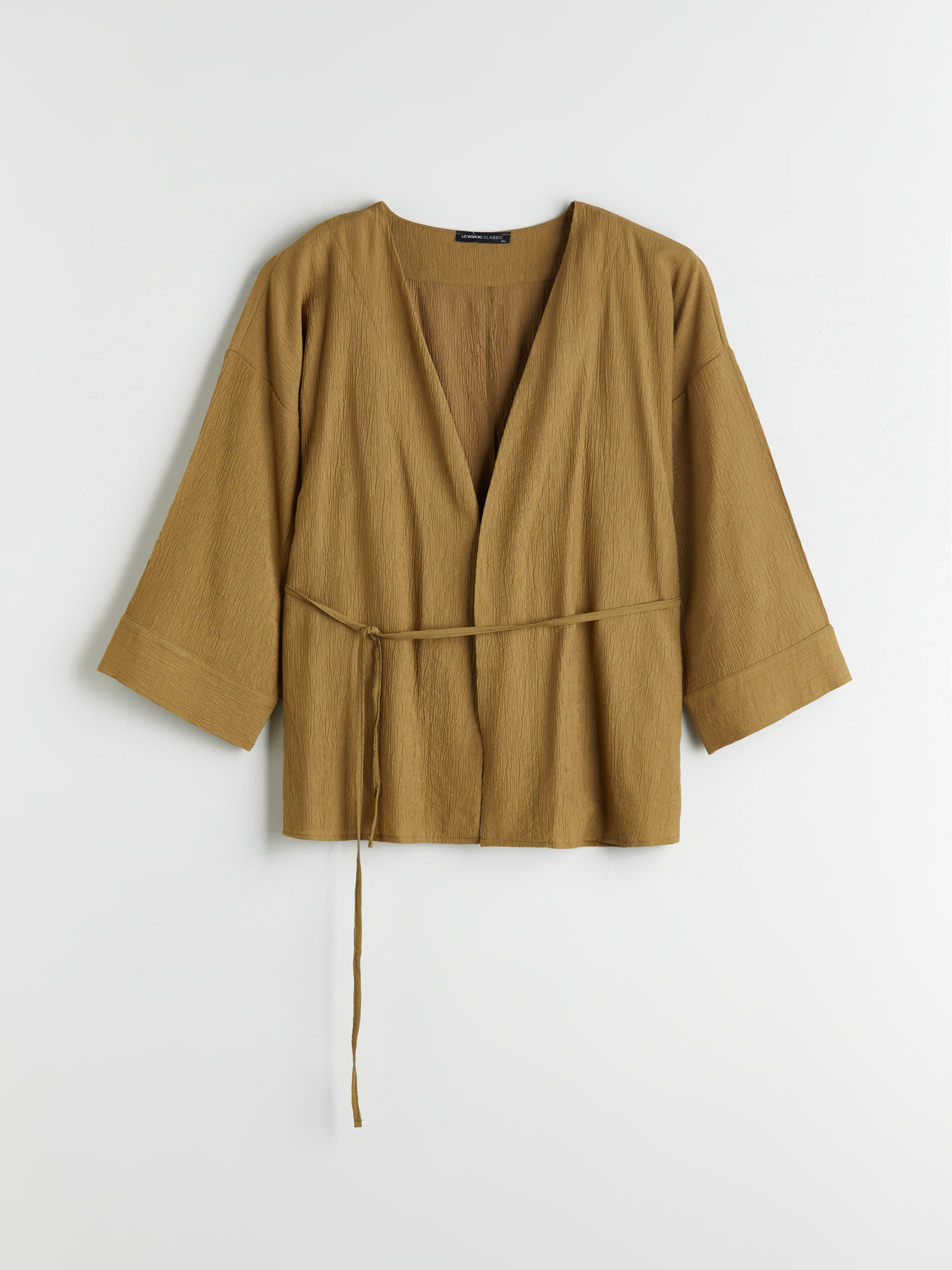 LCWAIKIKI Classic Kruvaze Yaka Dokulu Kadın Kimono görsel 5