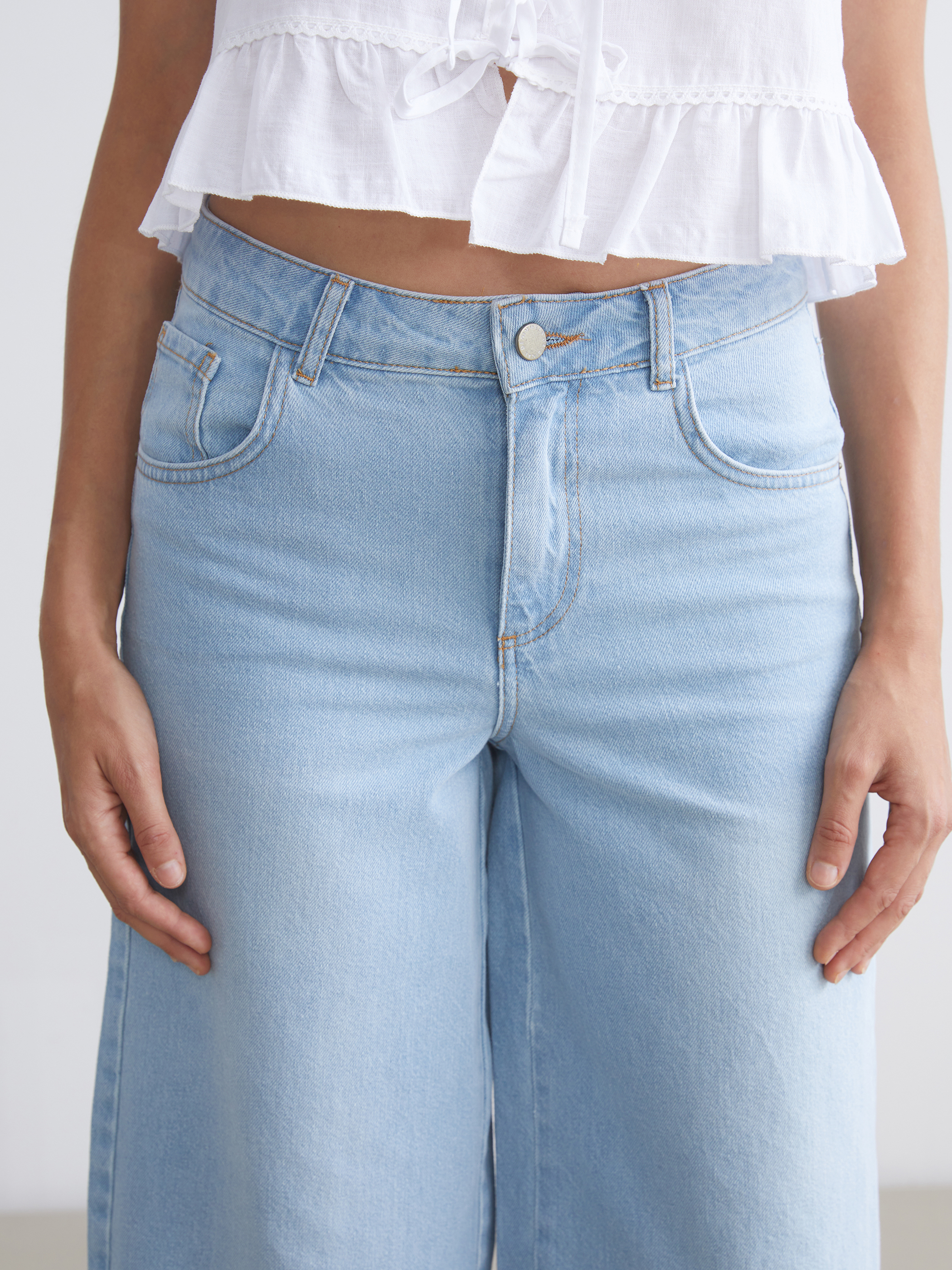 LCW Jeans Standart Fit Kadın Jean Kapri görsel 3