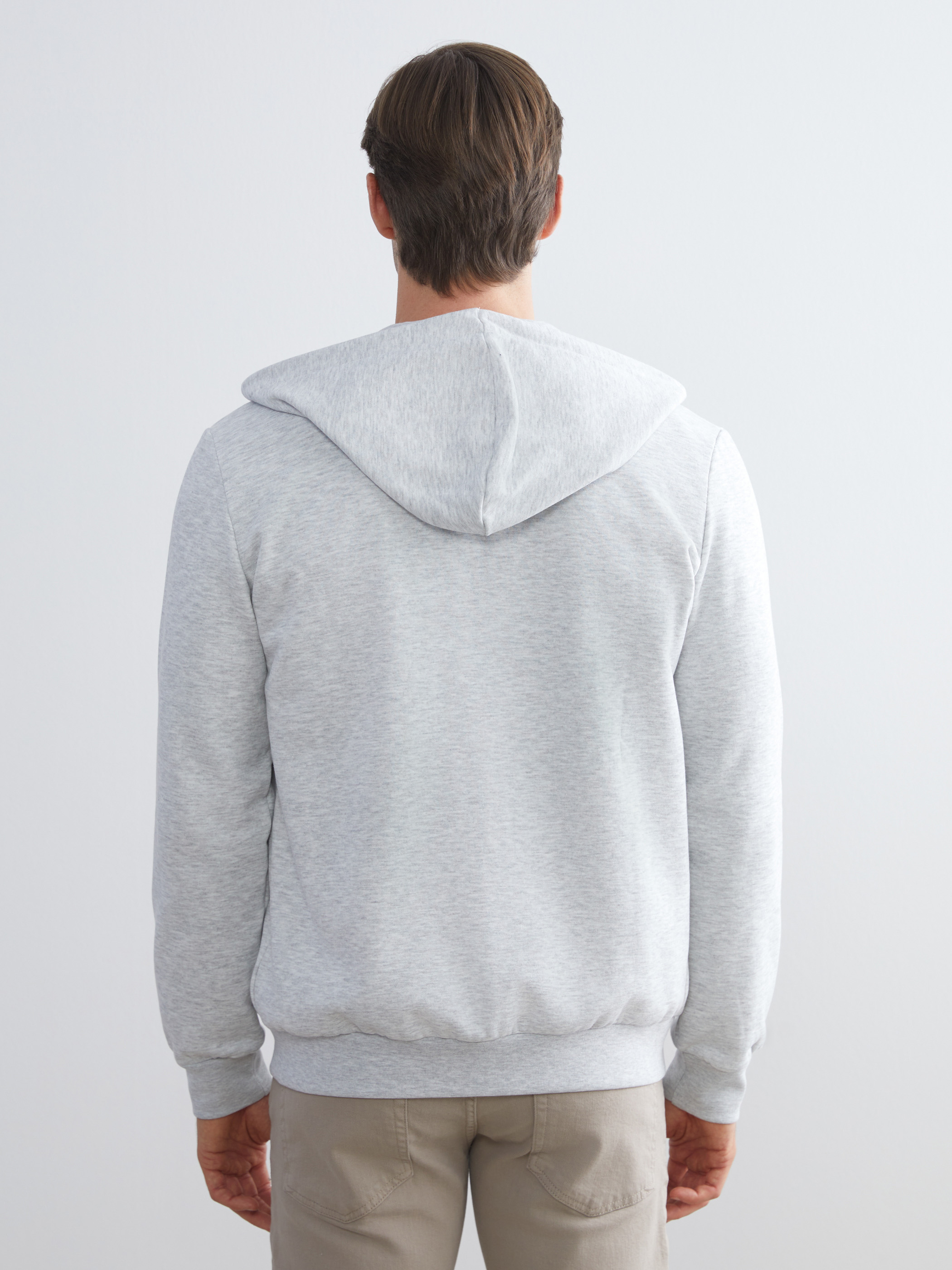 LCWAIKIKI Classic Kapüşonlu Uzun Kollu Erkek Fermuarlı Sweatshirt görsel 6
