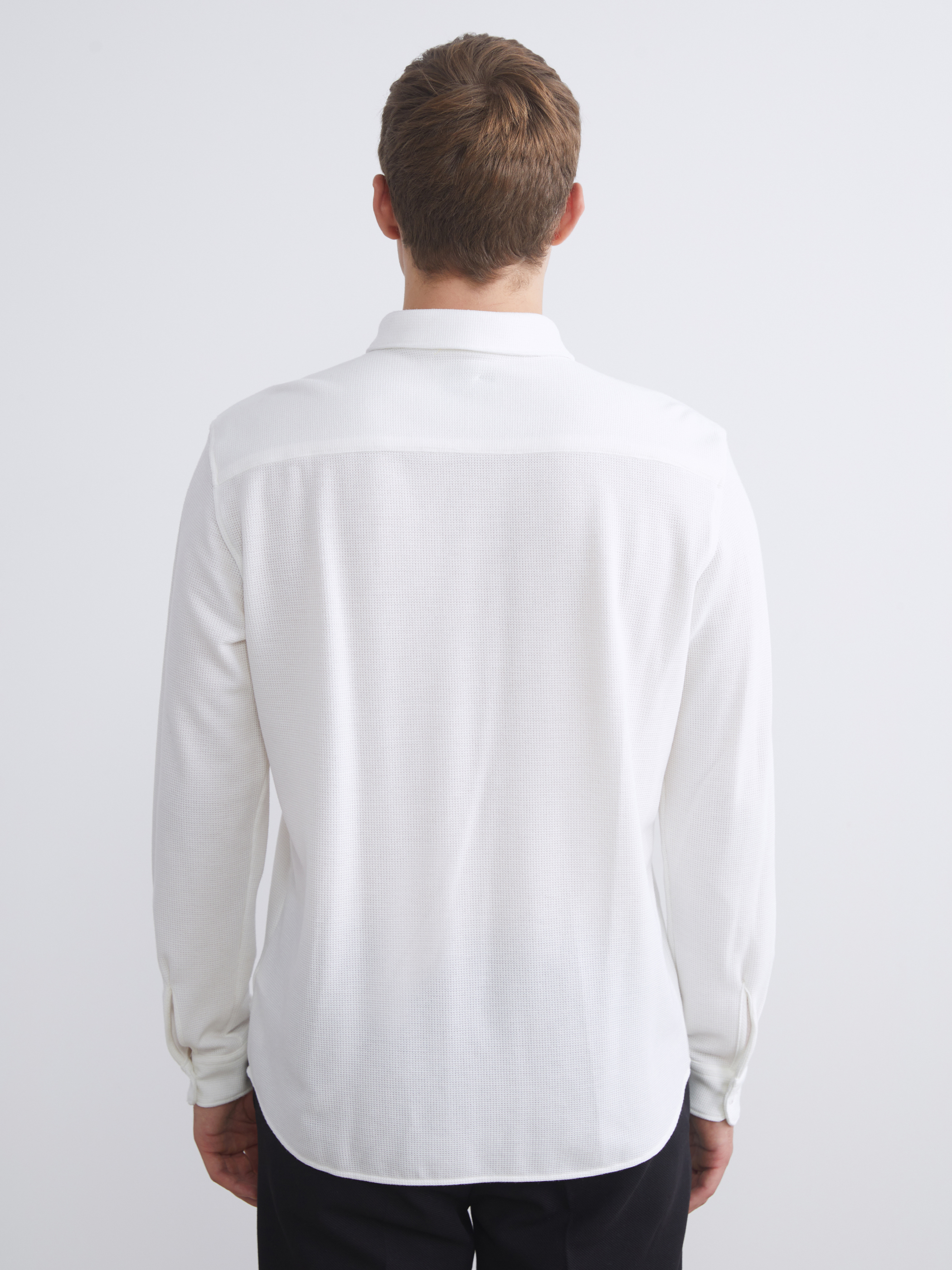 LCW Vision Slim Fit Uzun Kollu Erkek Dokulu Gömlek görsel 7