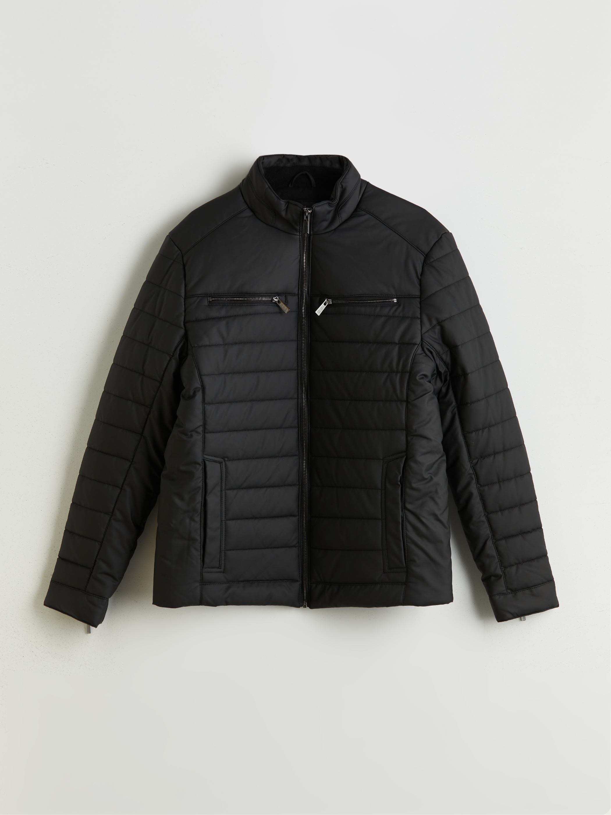 LCW Vision Slim Fit Dik Yaka Erkek Deri Görünümlü Mont görsel 6